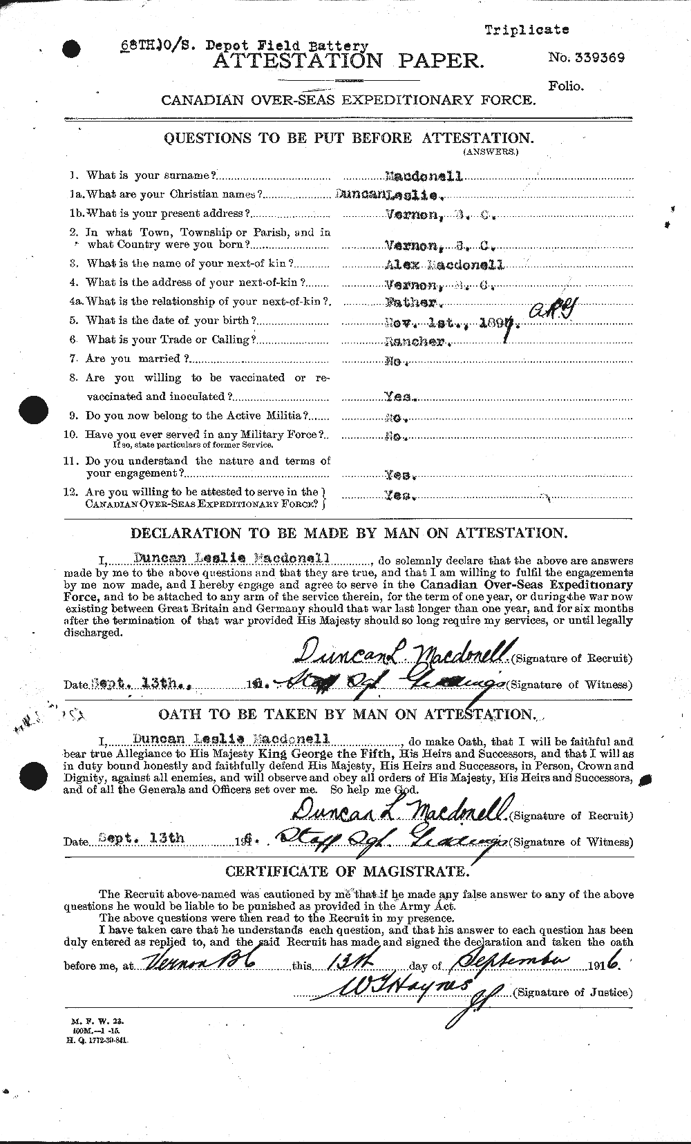 Personnel Records of the First World War - CEF 521432a