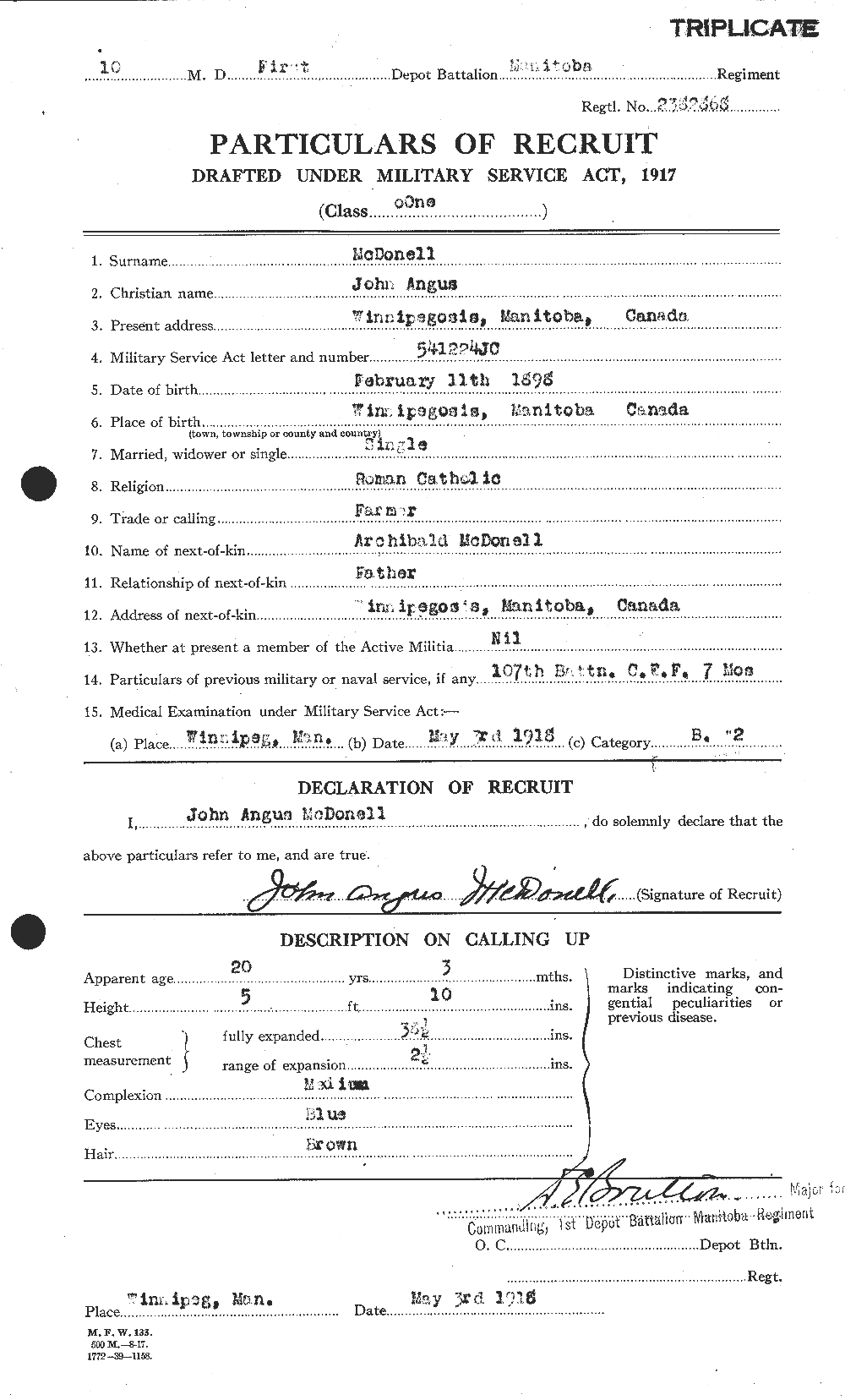 Personnel Records of the First World War - CEF 521465a