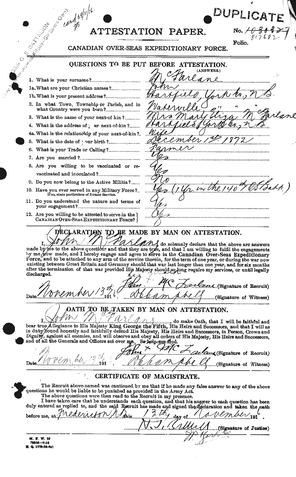 Personnel Records of the First World War - CEF 521867a