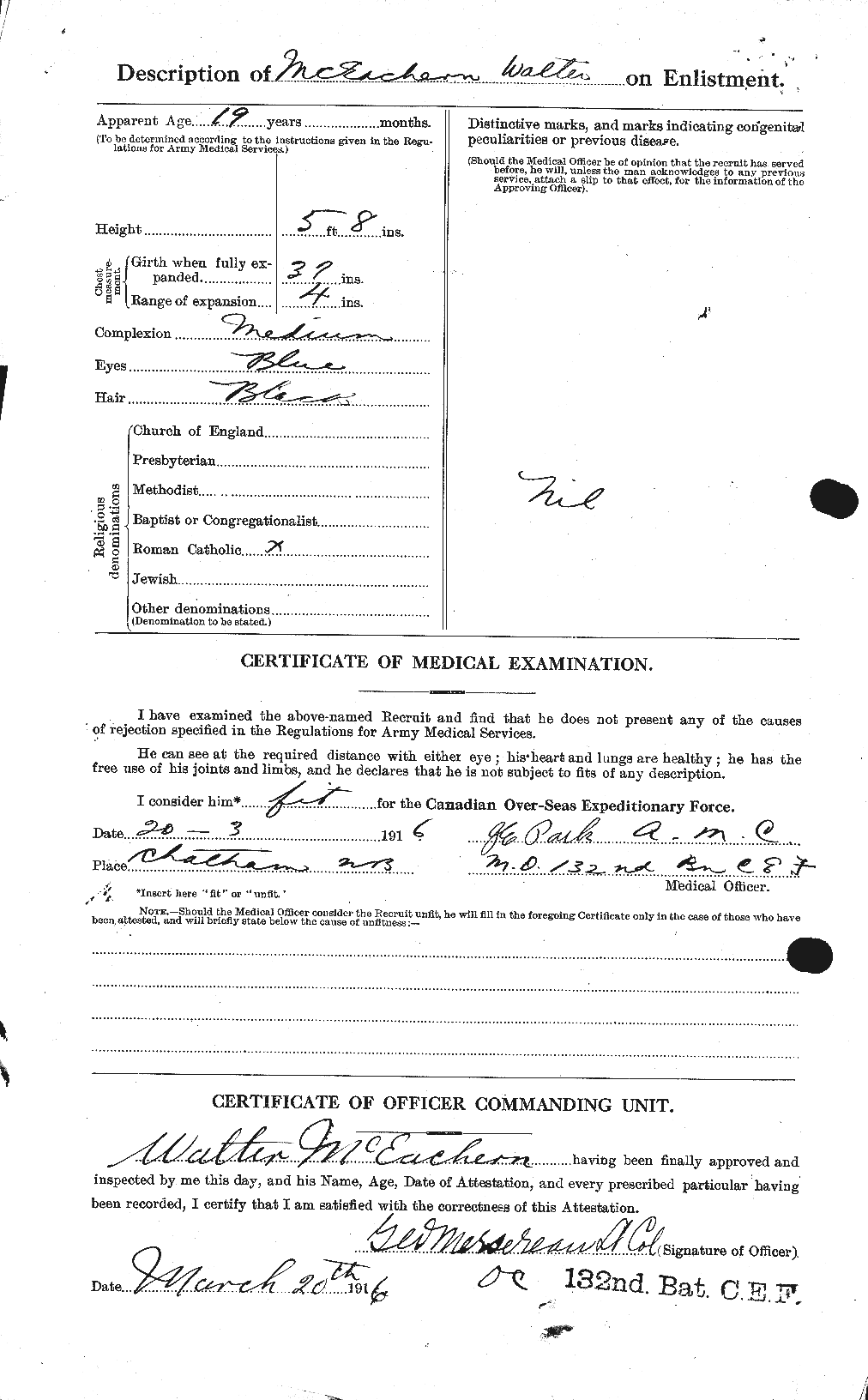 Dossiers du Personnel de la Première Guerre mondiale - CEC 521914b