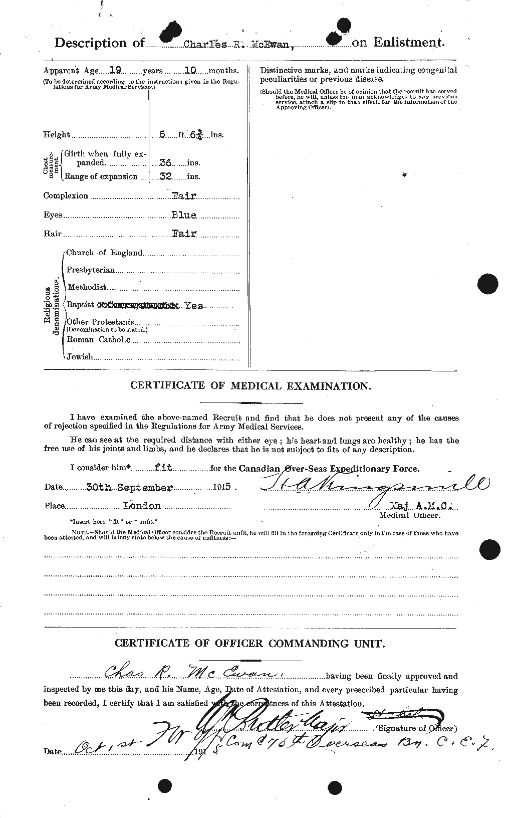 Personnel Records of the First World War - CEF 522199b