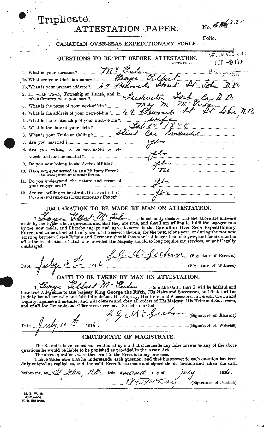 Personnel Records of the First World War - CEF 522412a