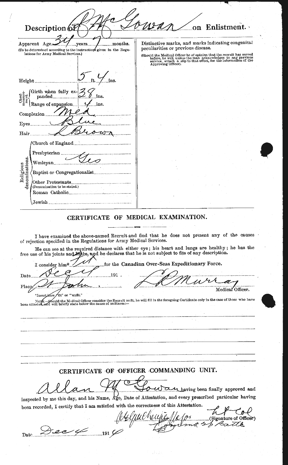 Personnel Records of the First World War - CEF 522537b