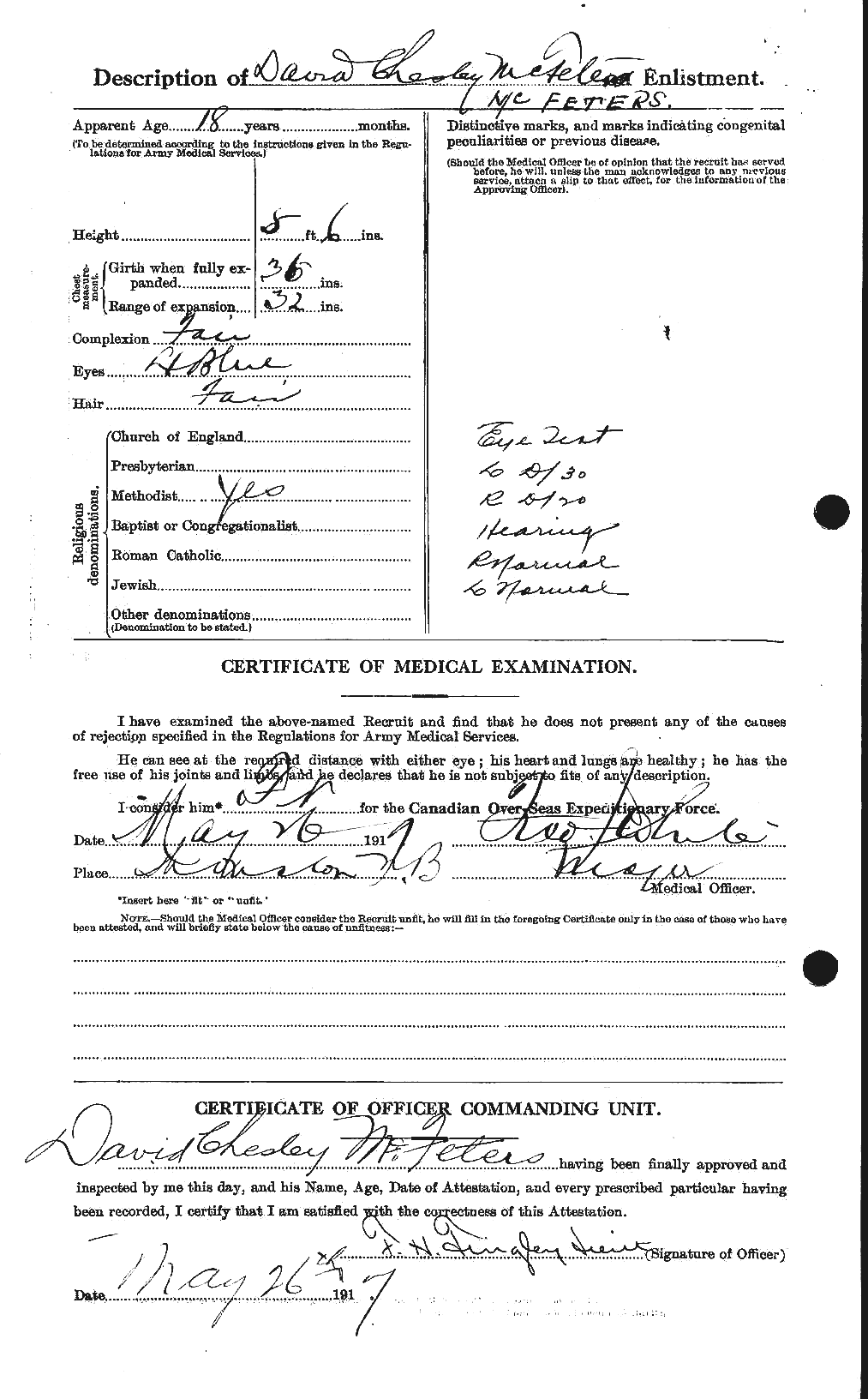 Personnel Records of the First World War - CEF 522619b