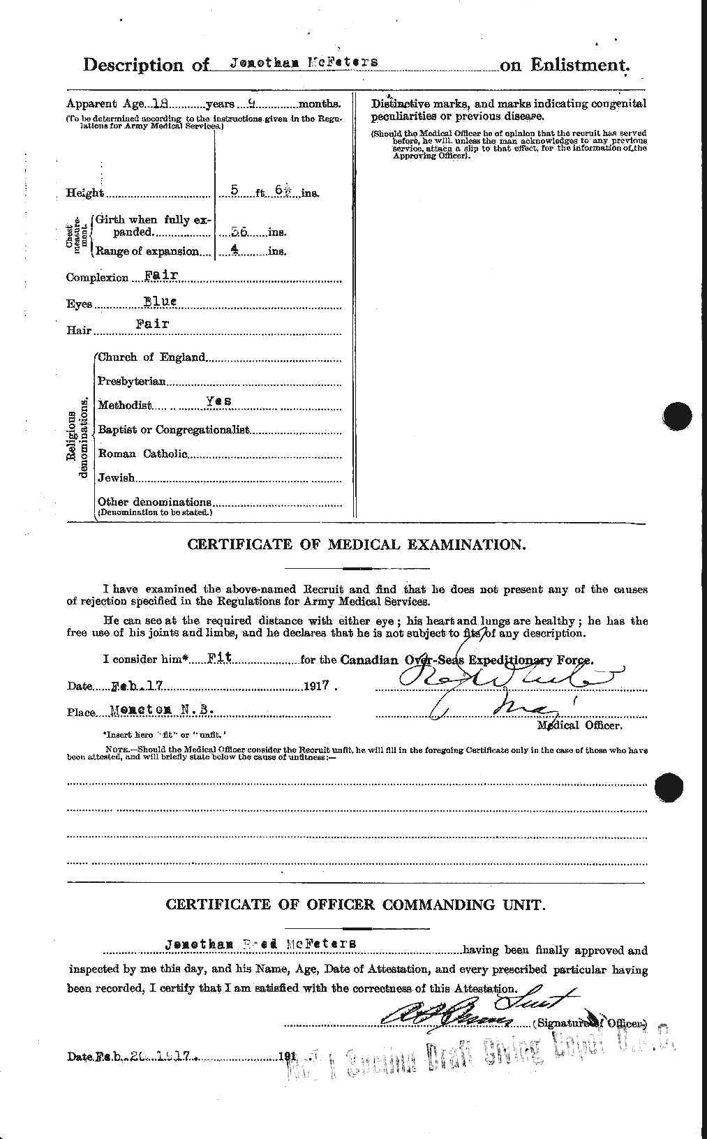 Personnel Records of the First World War - CEF 522620b
