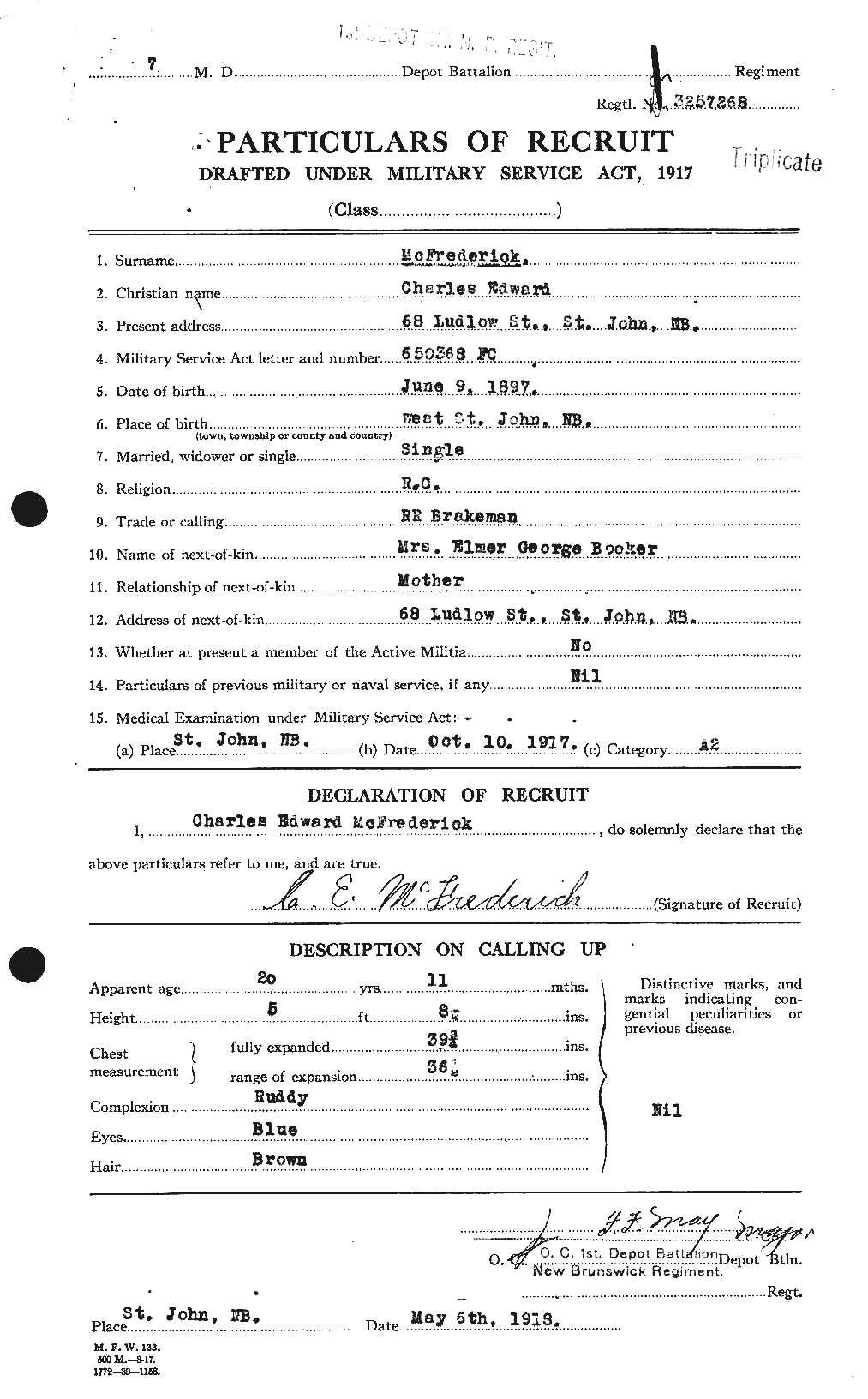 Personnel Records of the First World War - CEF 522636a