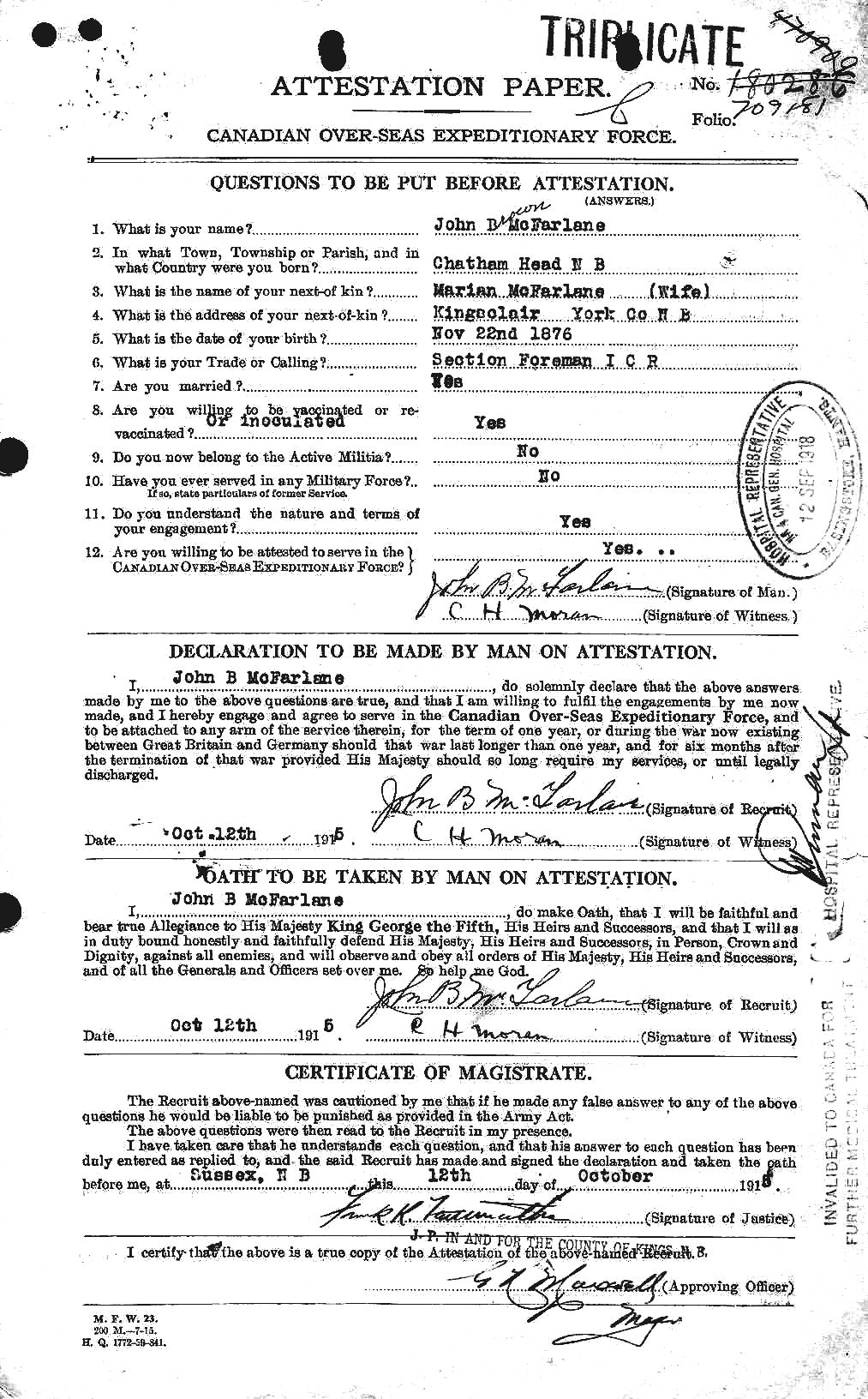 Personnel Records of the First World War - CEF 522682a