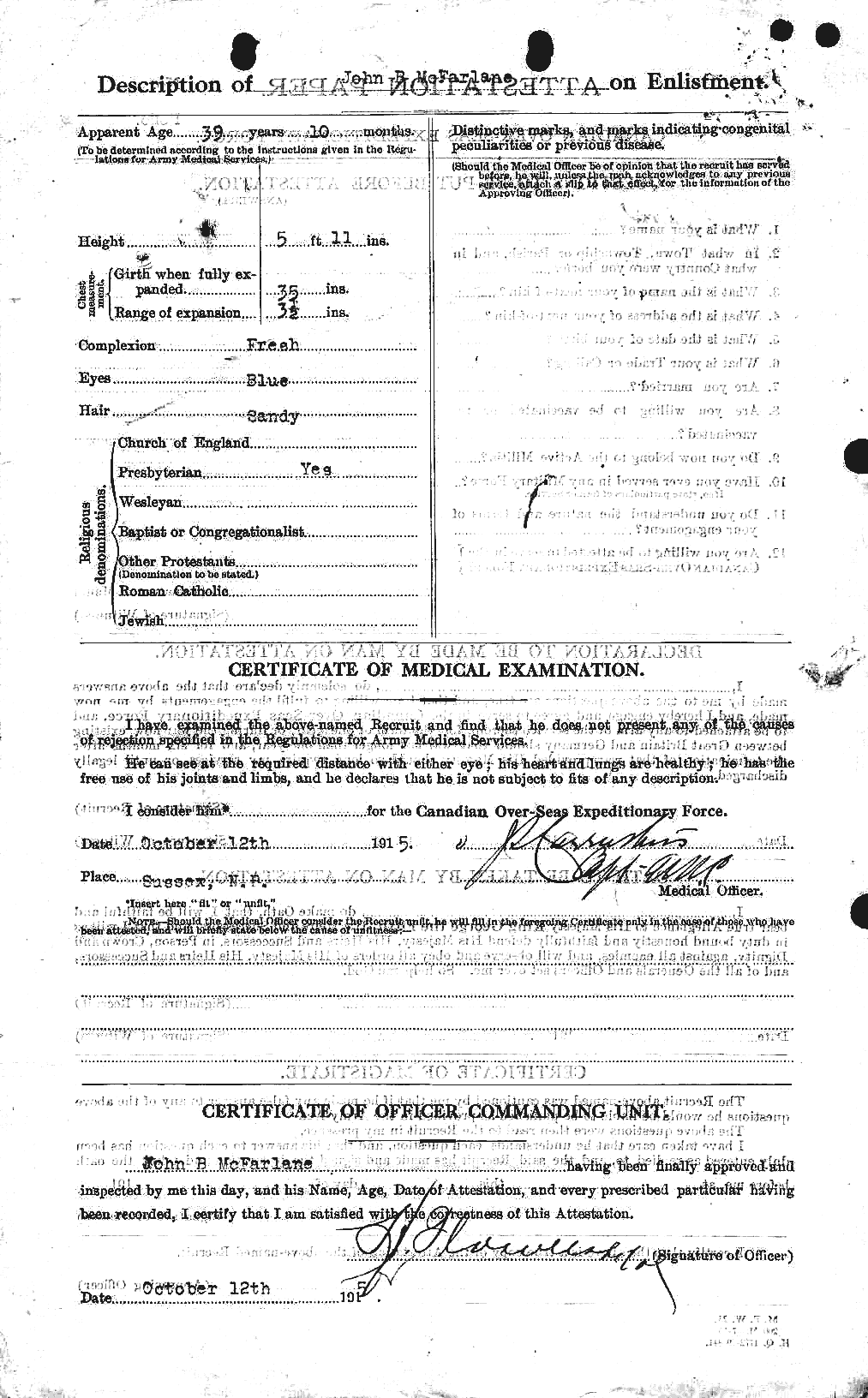 Personnel Records of the First World War - CEF 522682b