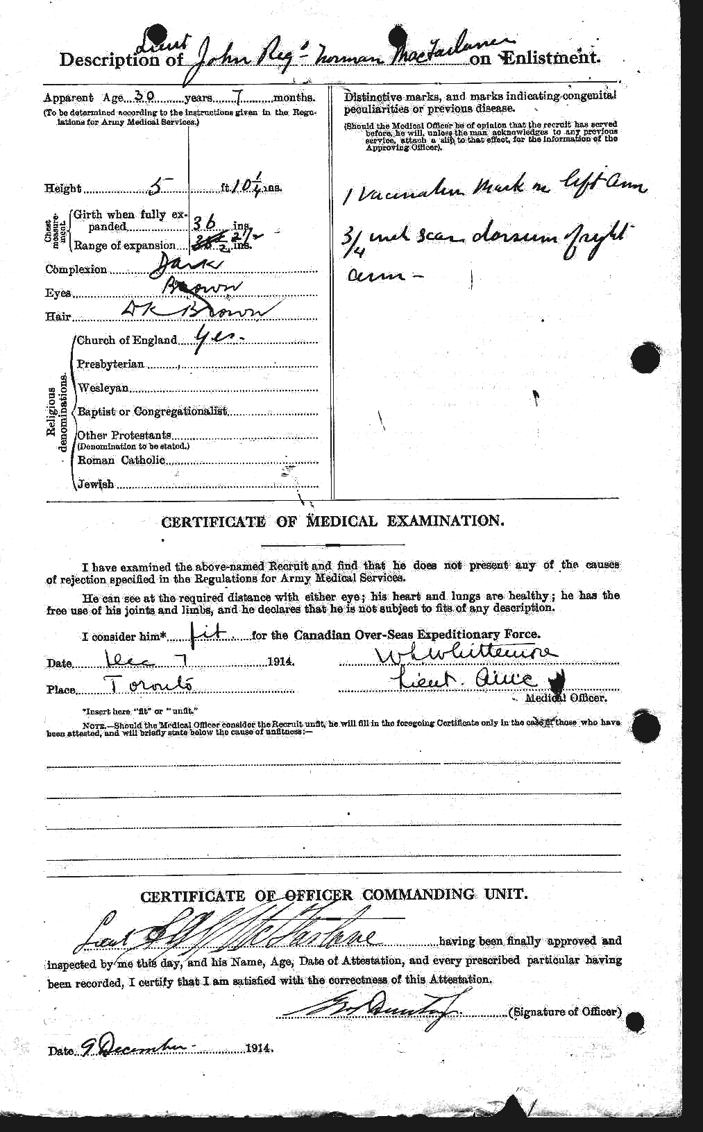 Personnel Records of the First World War - CEF 522701b