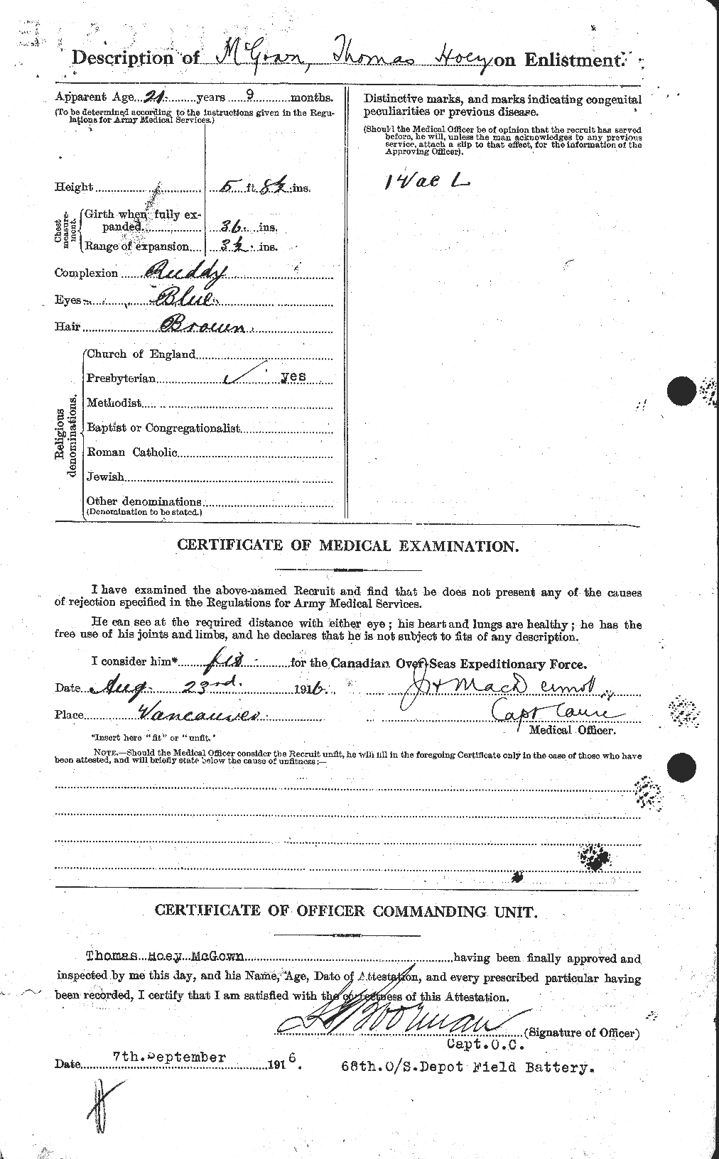 Personnel Records of the First World War - CEF 523258b
