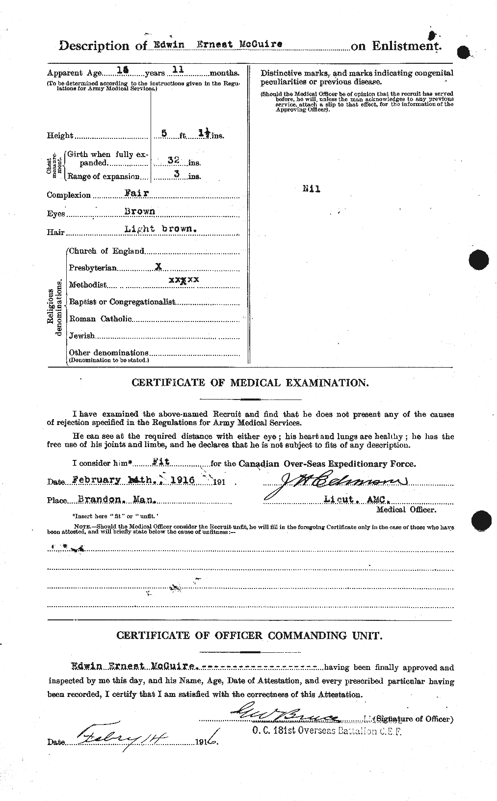 Personnel Records of the First World War - CEF 523307b