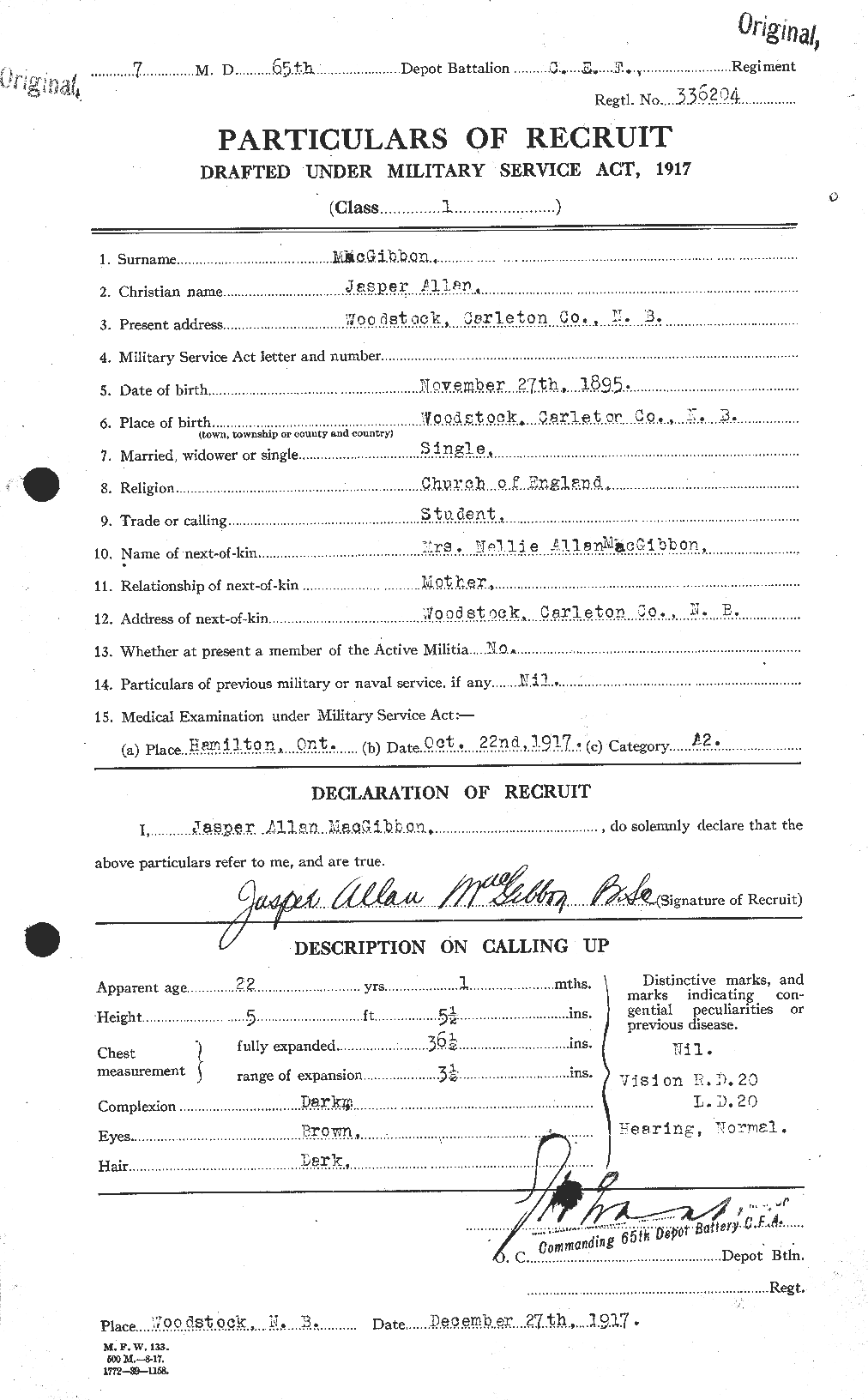 Personnel Records of the First World War - CEF 523394a