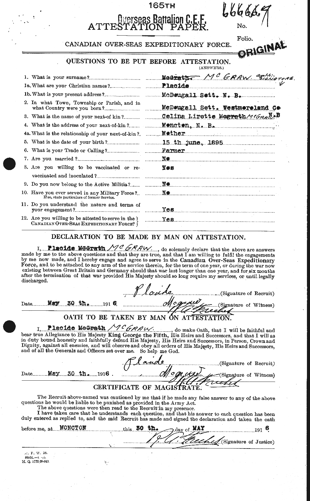 Personnel Records of the First World War - CEF 523748a