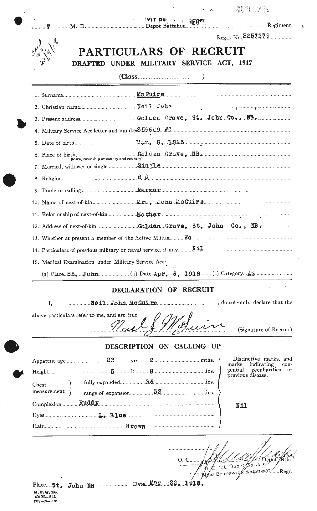 Personnel Records of the First World War - CEF 524091a