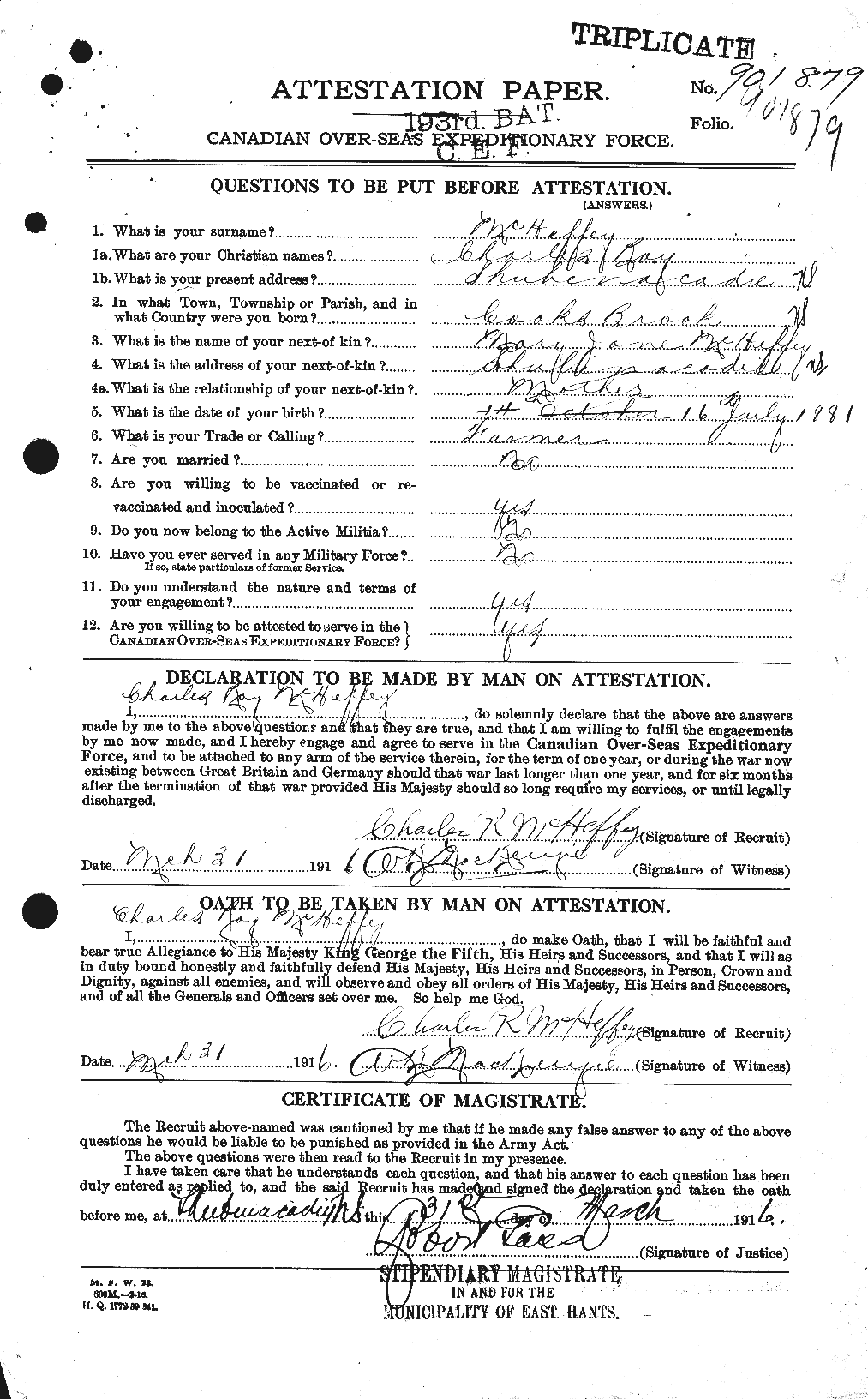 Personnel Records of the First World War - CEF 524277a