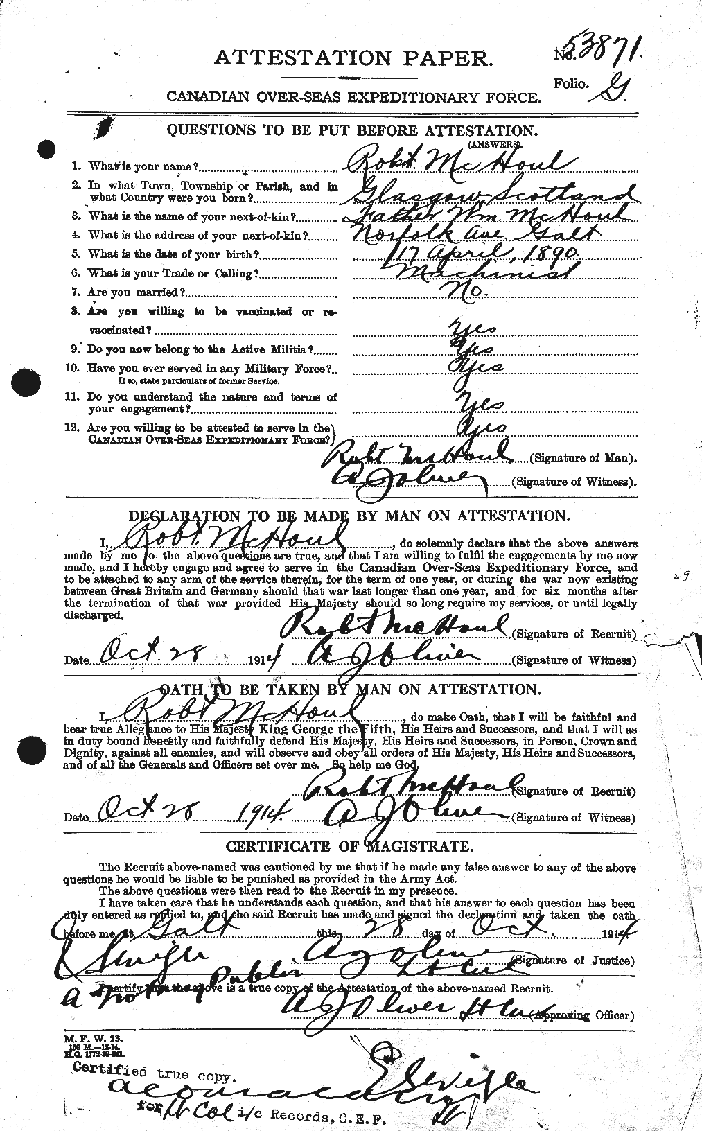 Personnel Records of the First World War - CEF 524307a