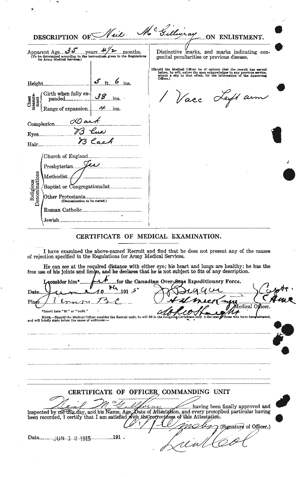 Personnel Records of the First World War - CEF 525501b