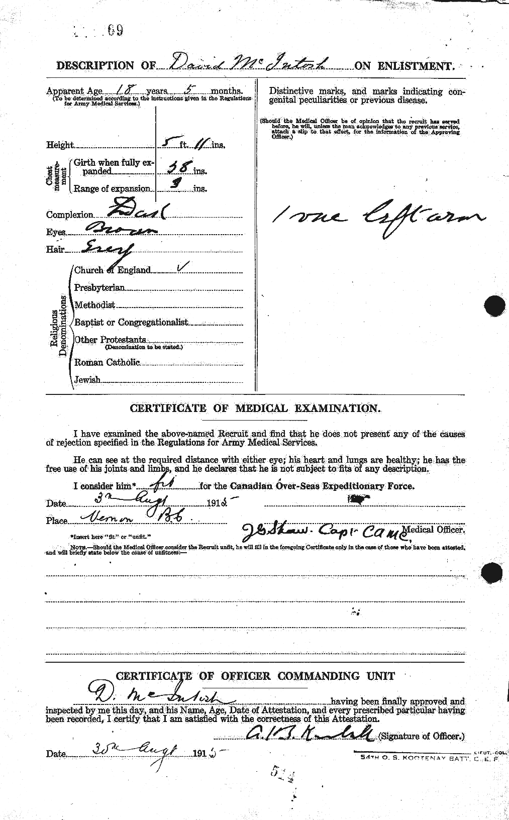 Personnel Records of the First World War - CEF 525629b
