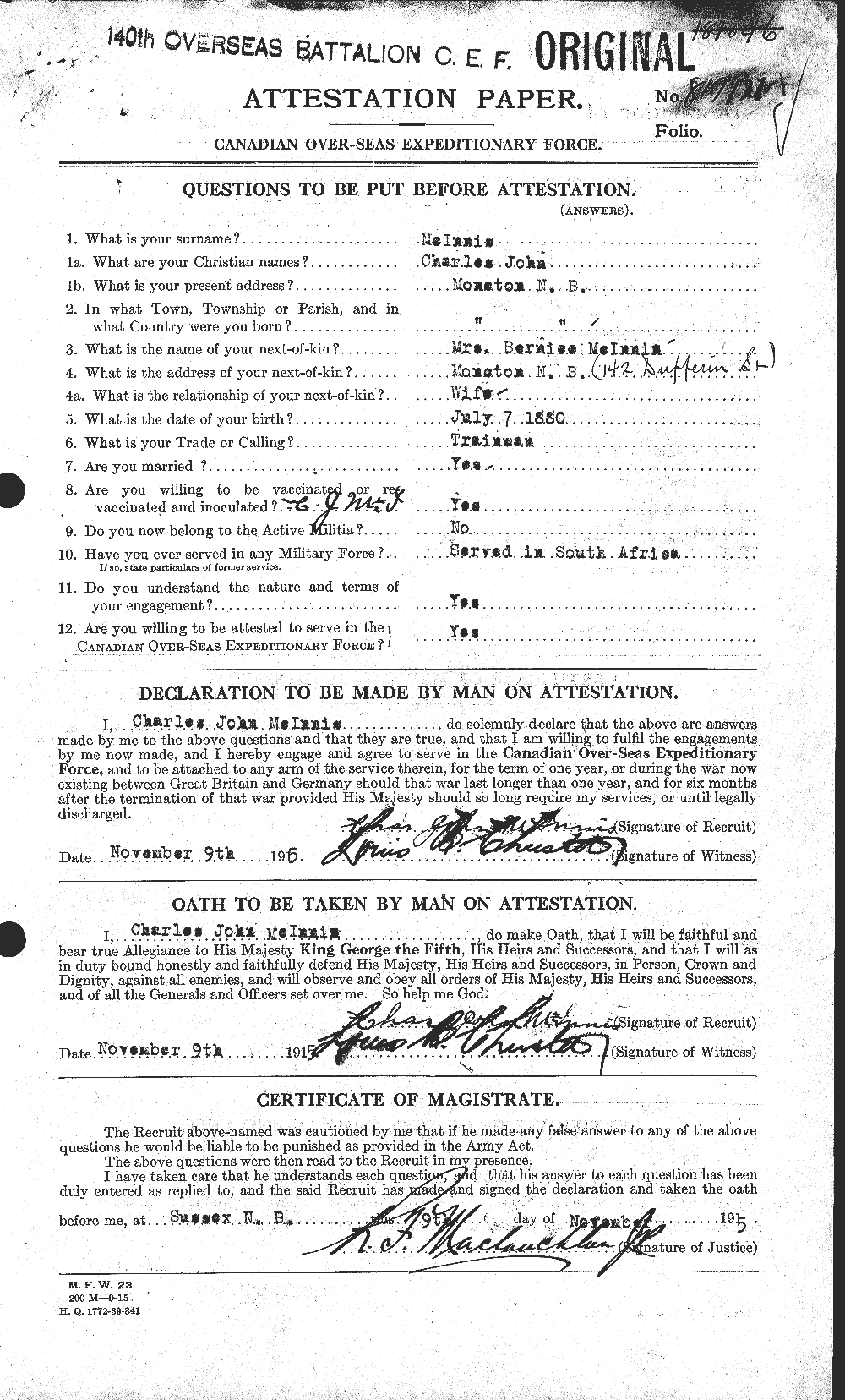 Personnel Records of the First World War - CEF 526772a