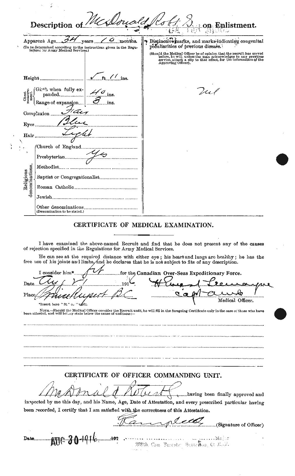 Personnel Records of the First World War - CEF 526888b