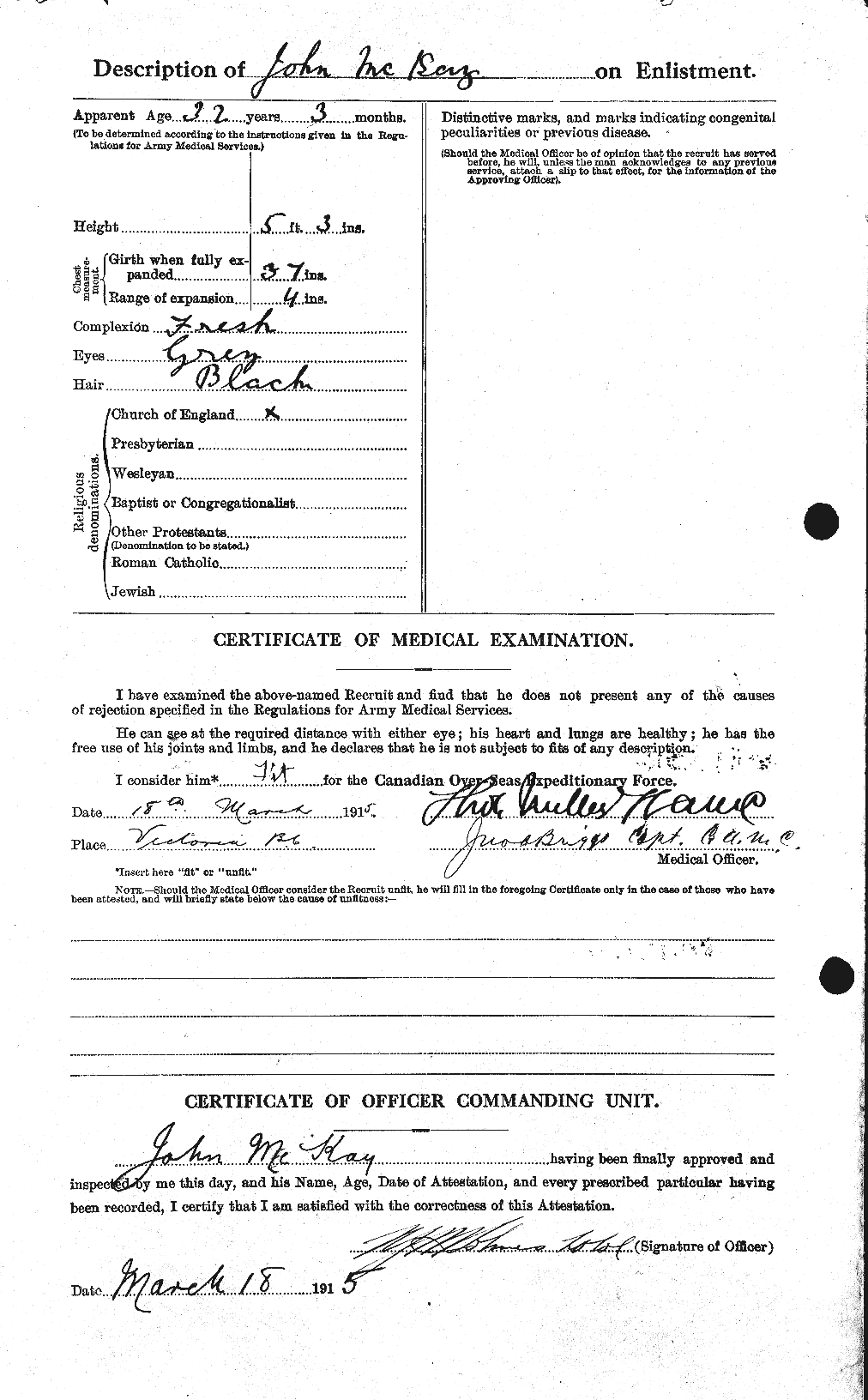 Personnel Records of the First World War - CEF 527006b