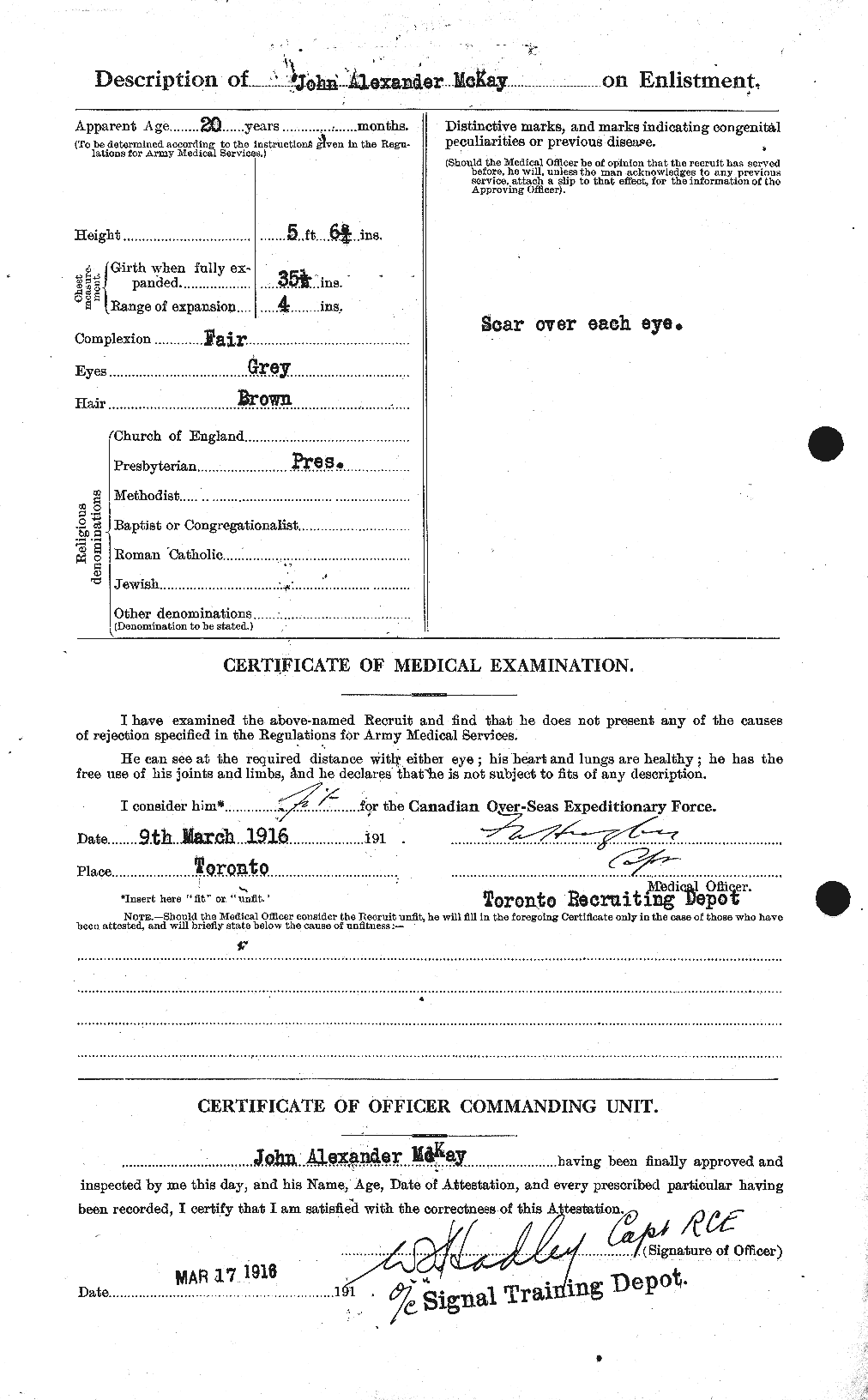 Personnel Records of the First World War - CEF 527021b