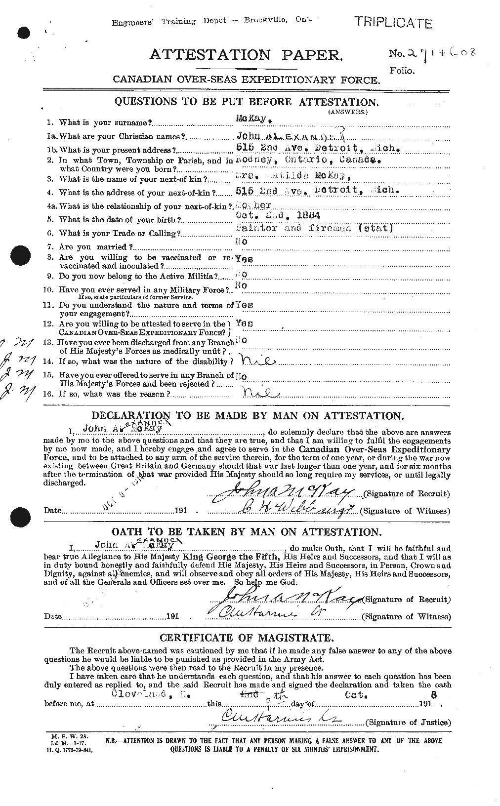 Personnel Records of the First World War - CEF 527026a