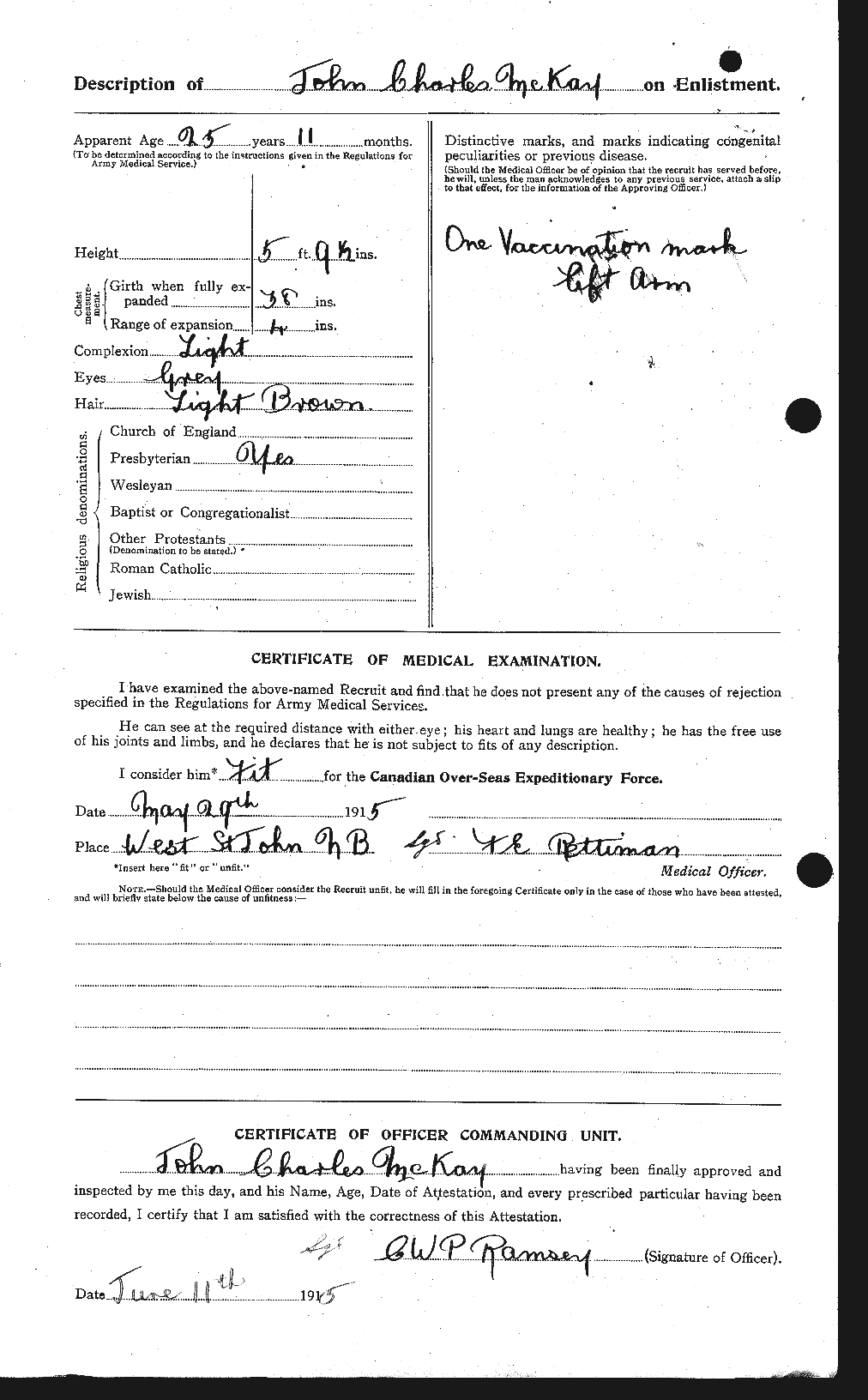 Personnel Records of the First World War - CEF 527038b