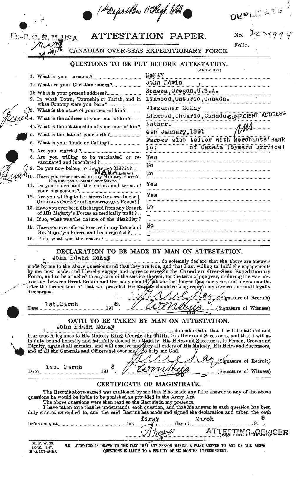 Personnel Records of the First World War - CEF 527049a