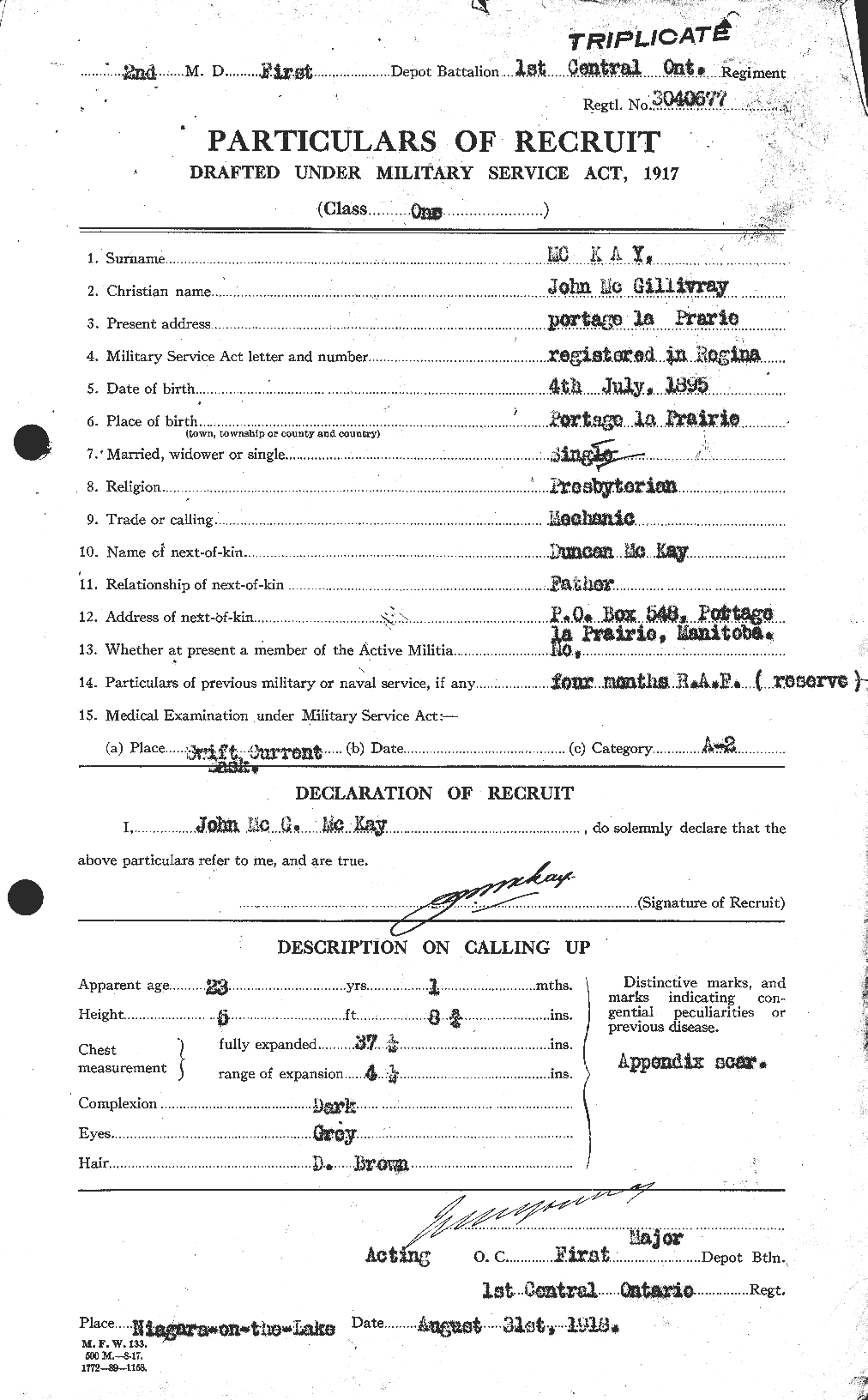 Personnel Records of the First World War - CEF 527079a