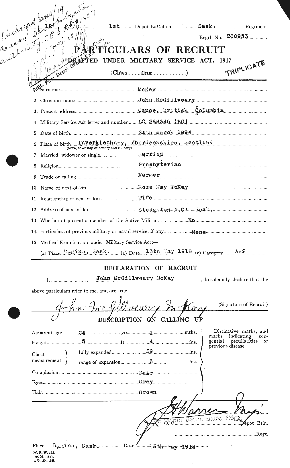 Personnel Records of the First World War - CEF 527081a