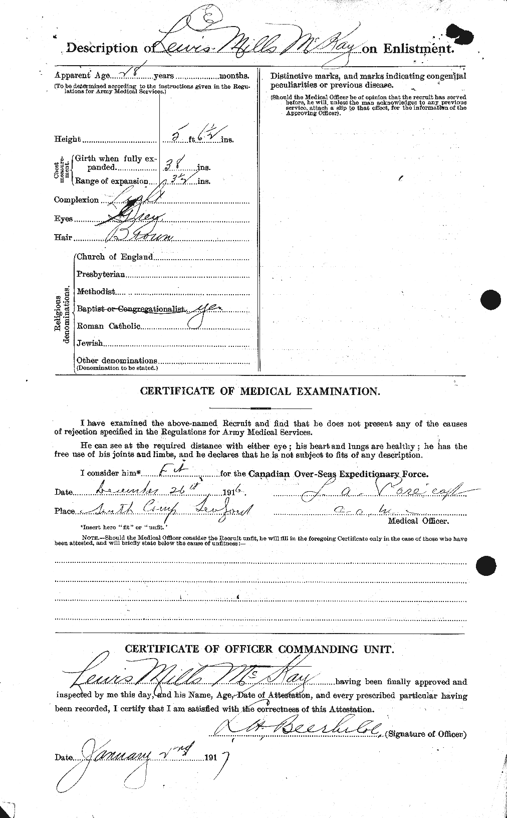 Personnel Records of the First World War - CEF 527152b