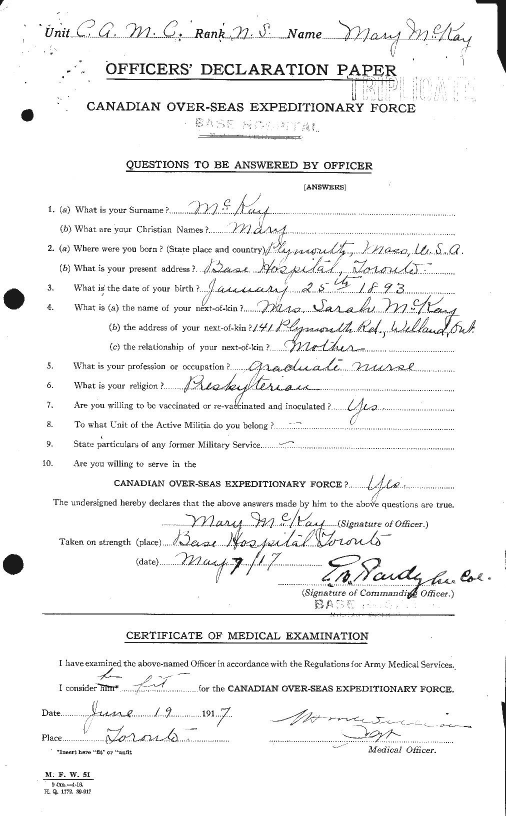 Personnel Records of the First World War - CEF 527173a