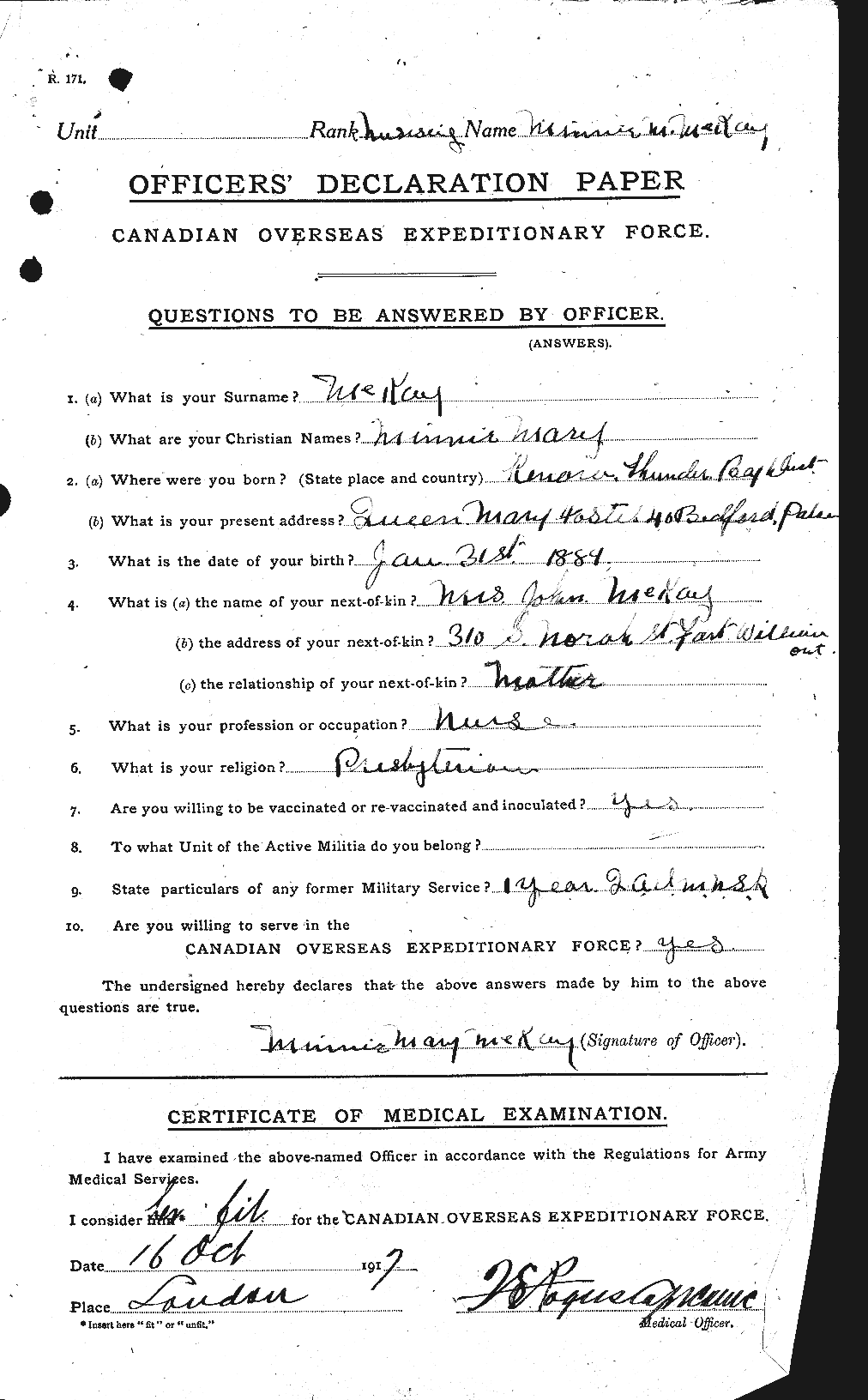 Personnel Records of the First World War - CEF 527180a