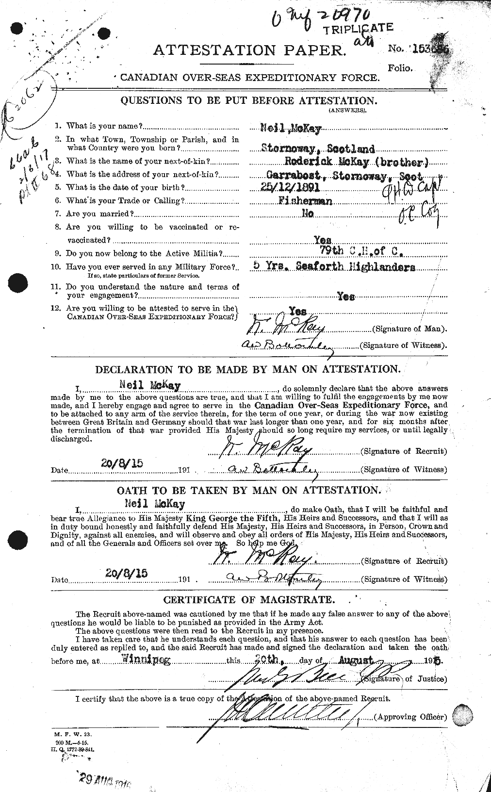 Personnel Records of the First World War - CEF 527202a