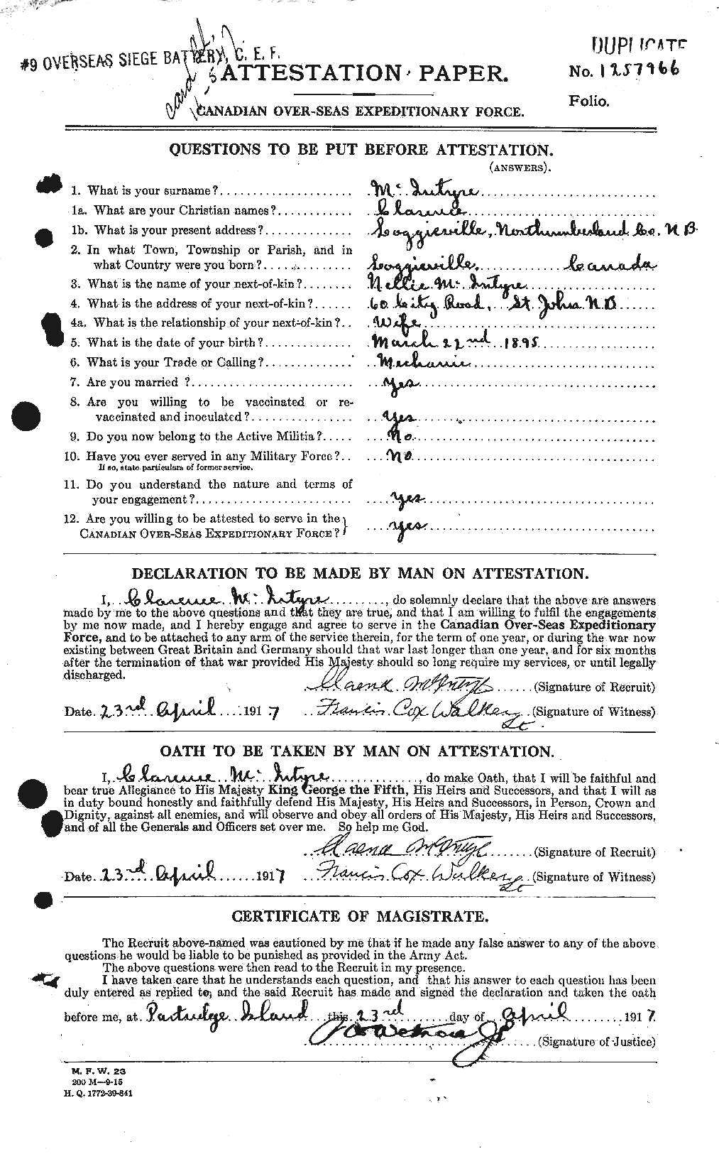 Personnel Records of the First World War - CEF 527281a