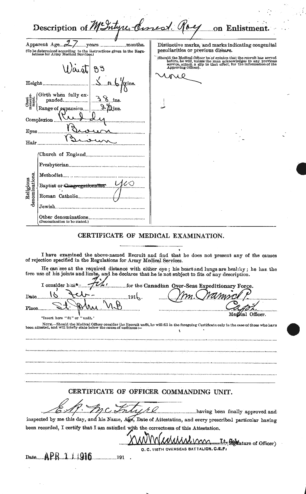 Personnel Records of the First World War - CEF 527365b