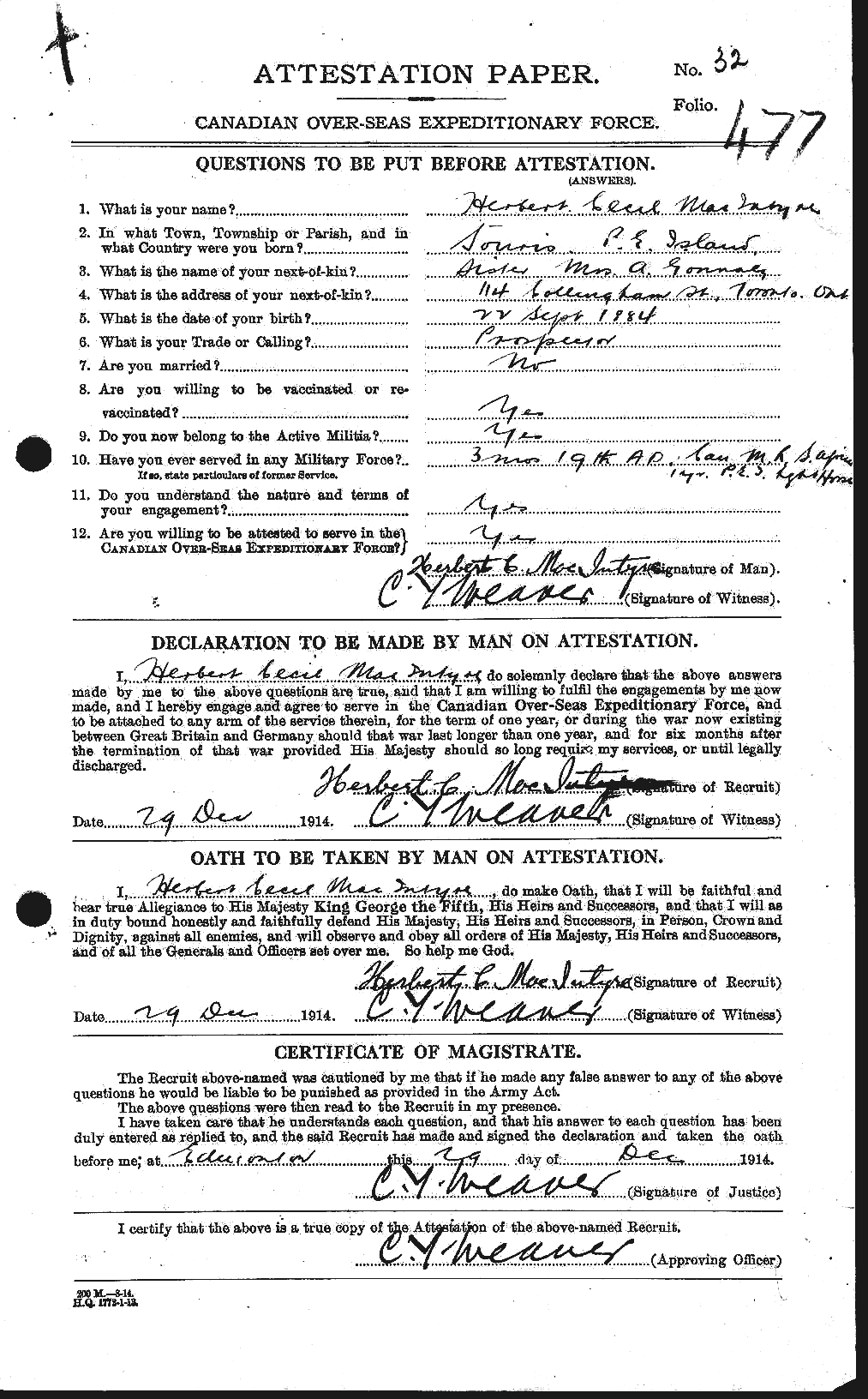 Personnel Records of the First World War - CEF 527428a