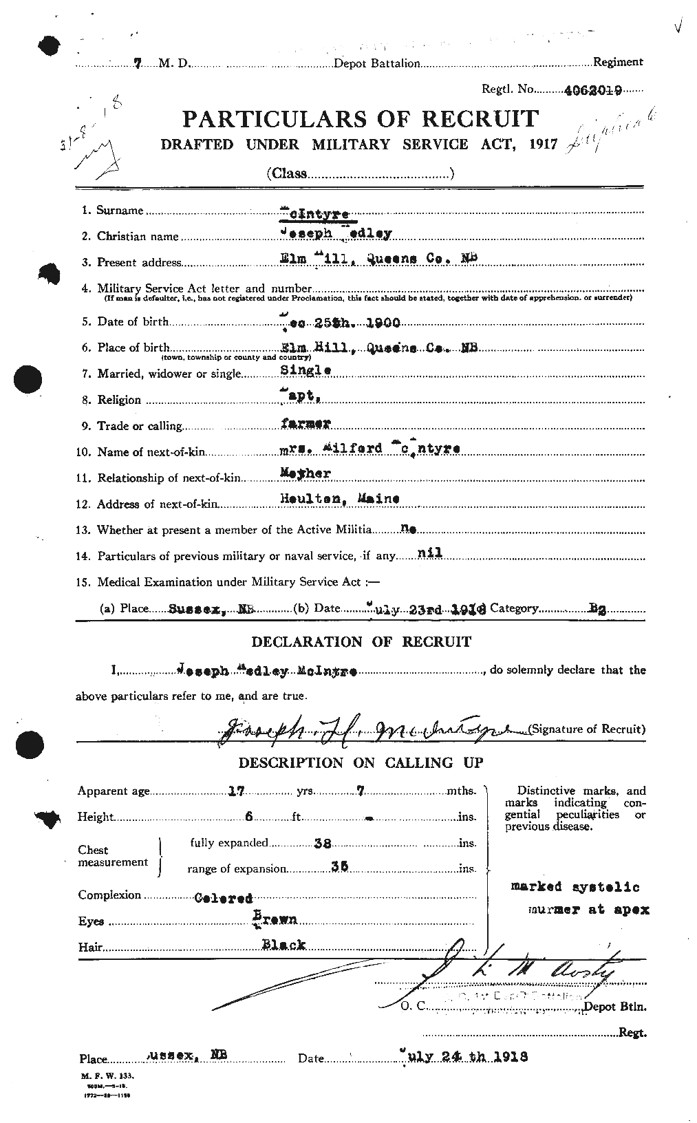 Personnel Records of the First World War - CEF 527545a