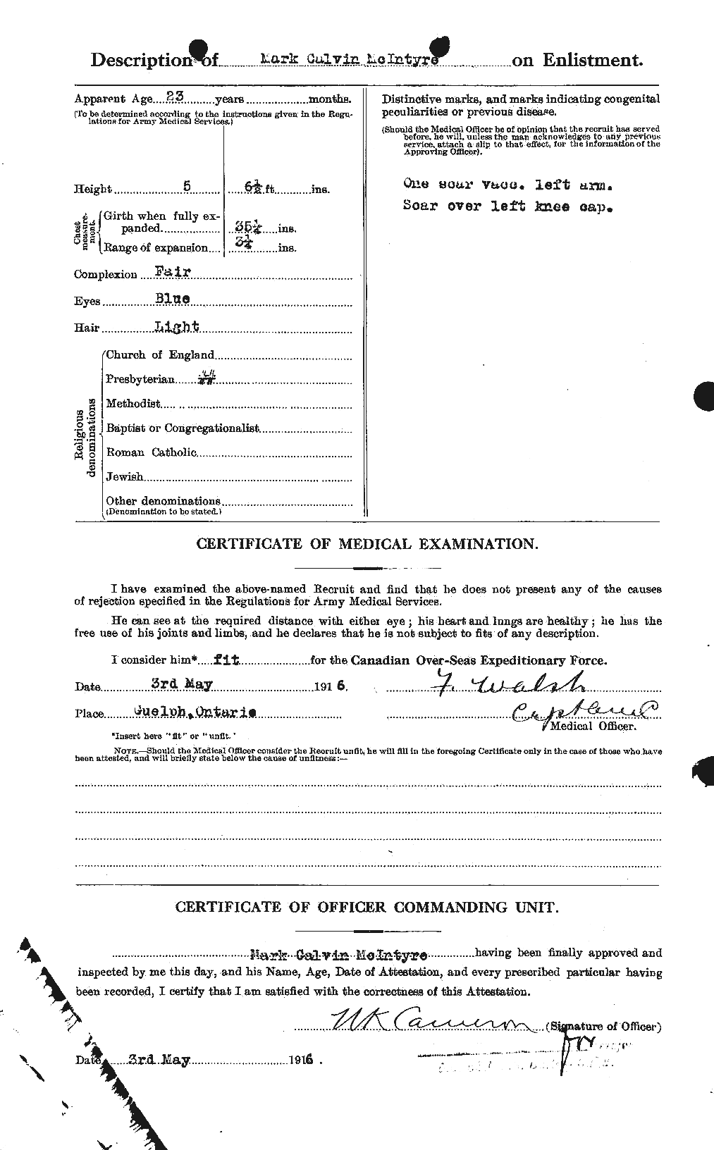 Dossiers du Personnel de la Première Guerre mondiale - CEC 527569b