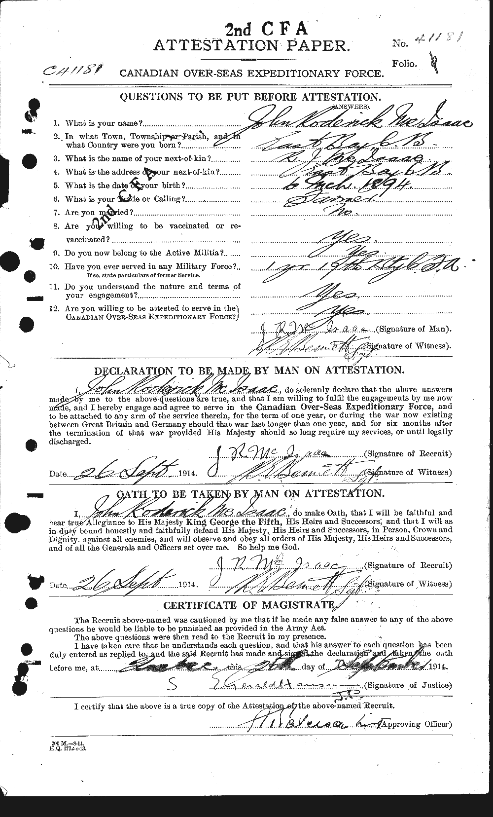Personnel Records of the First World War - CEF 527756a