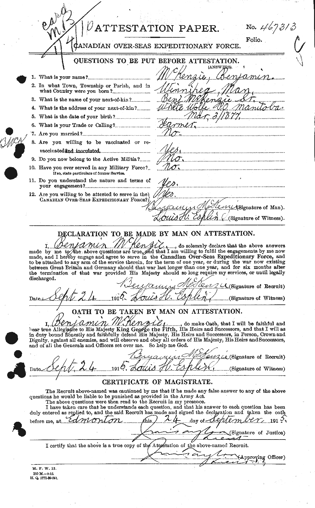 Personnel Records of the First World War - CEF 528895a