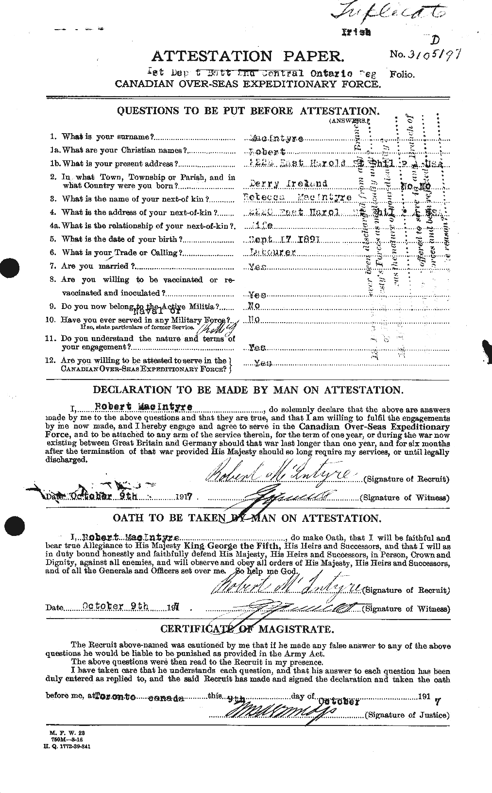 Personnel Records of the First World War - CEF 529235a