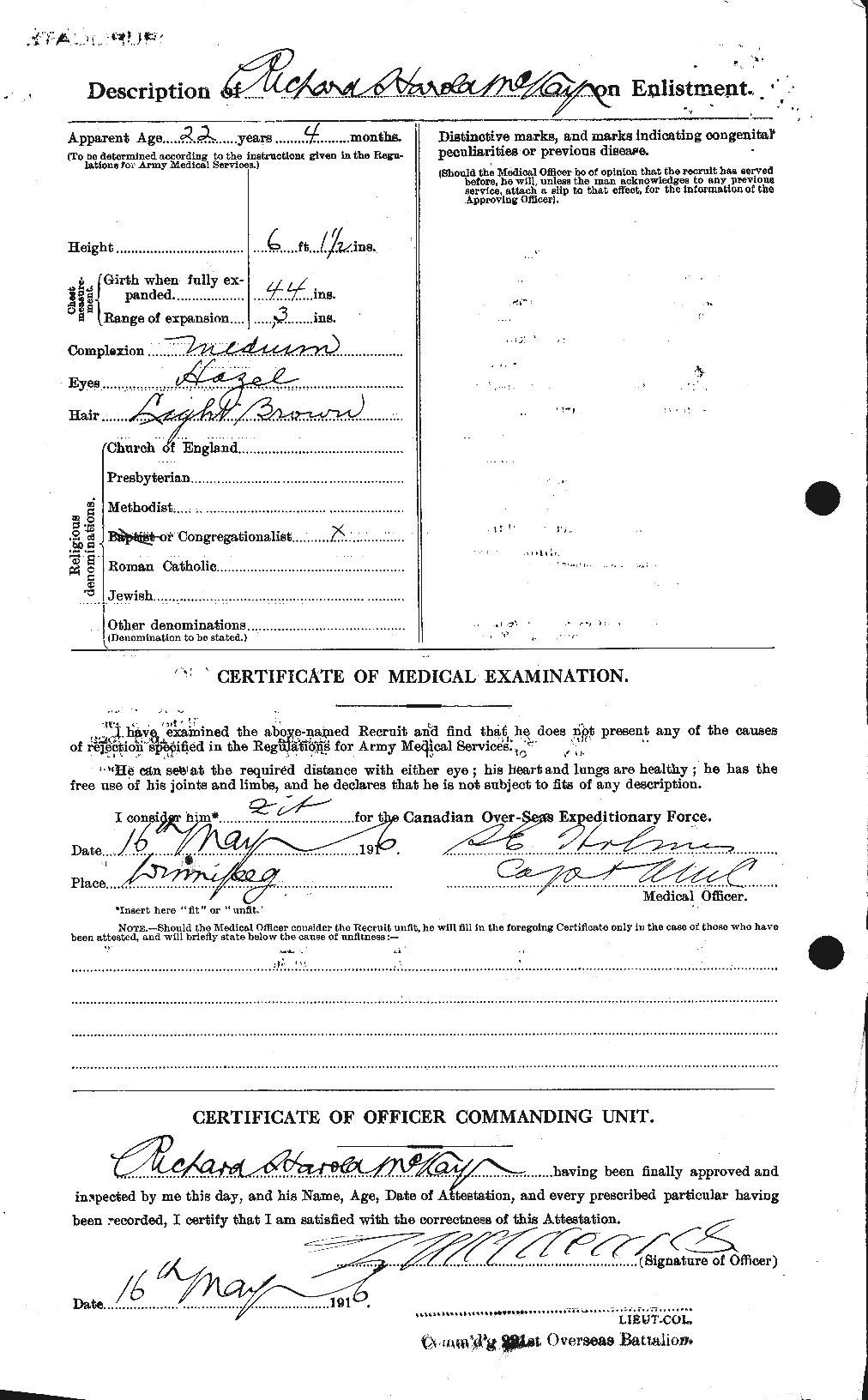 Personnel Records of the First World War - CEF 530060b