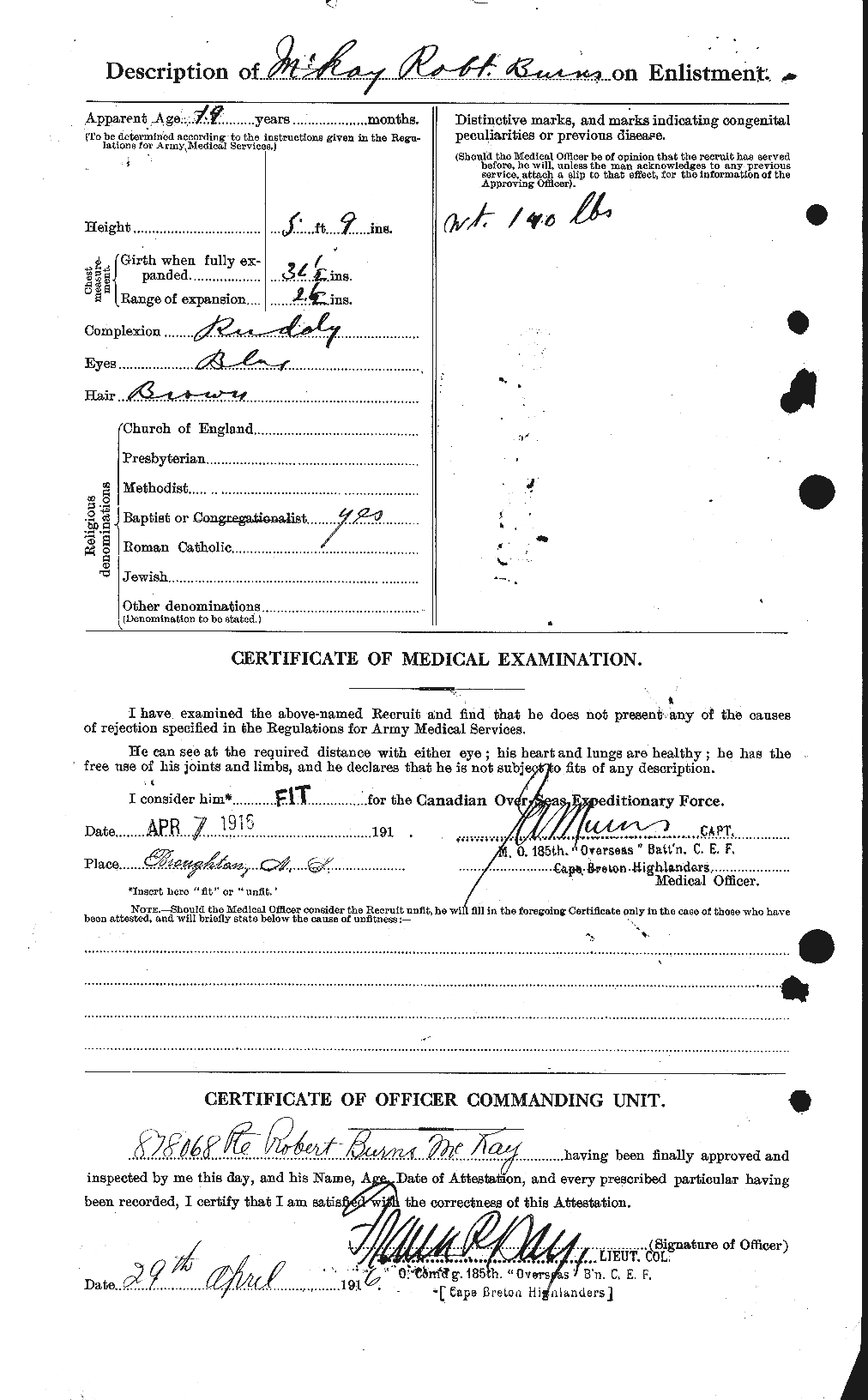 Personnel Records of the First World War - CEF 530087b