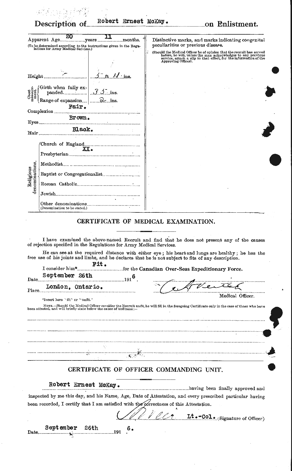 Personnel Records of the First World War - CEF 530094b