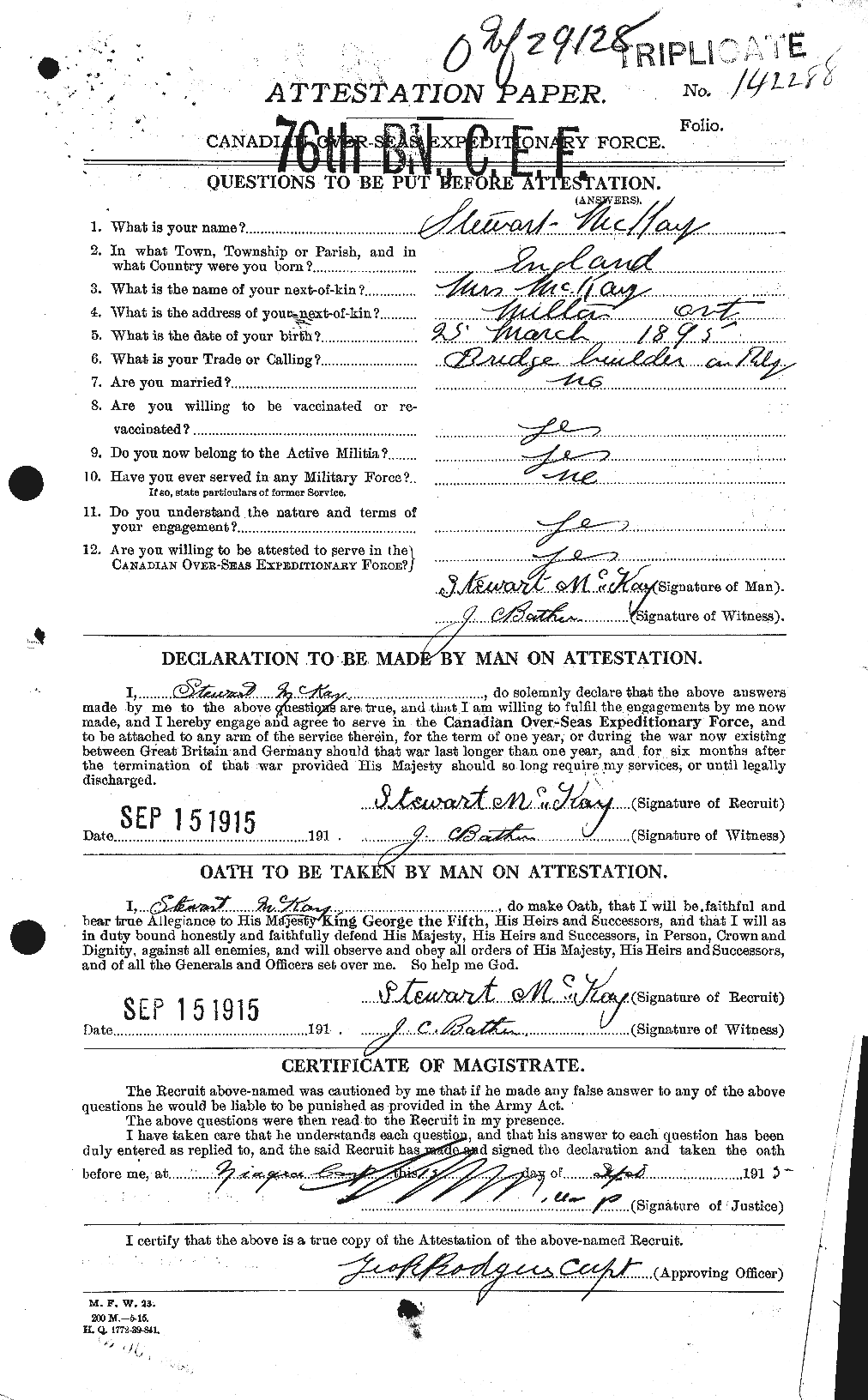 Personnel Records of the First World War - CEF 530147a