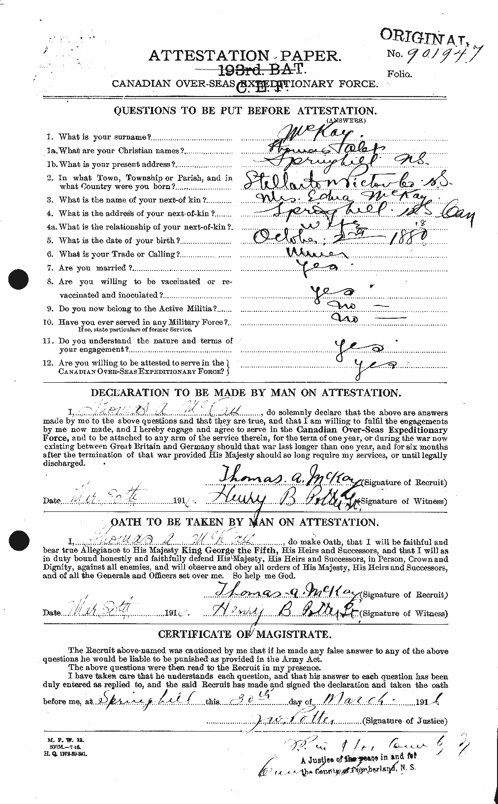 Personnel Records of the First World War - CEF 530169a