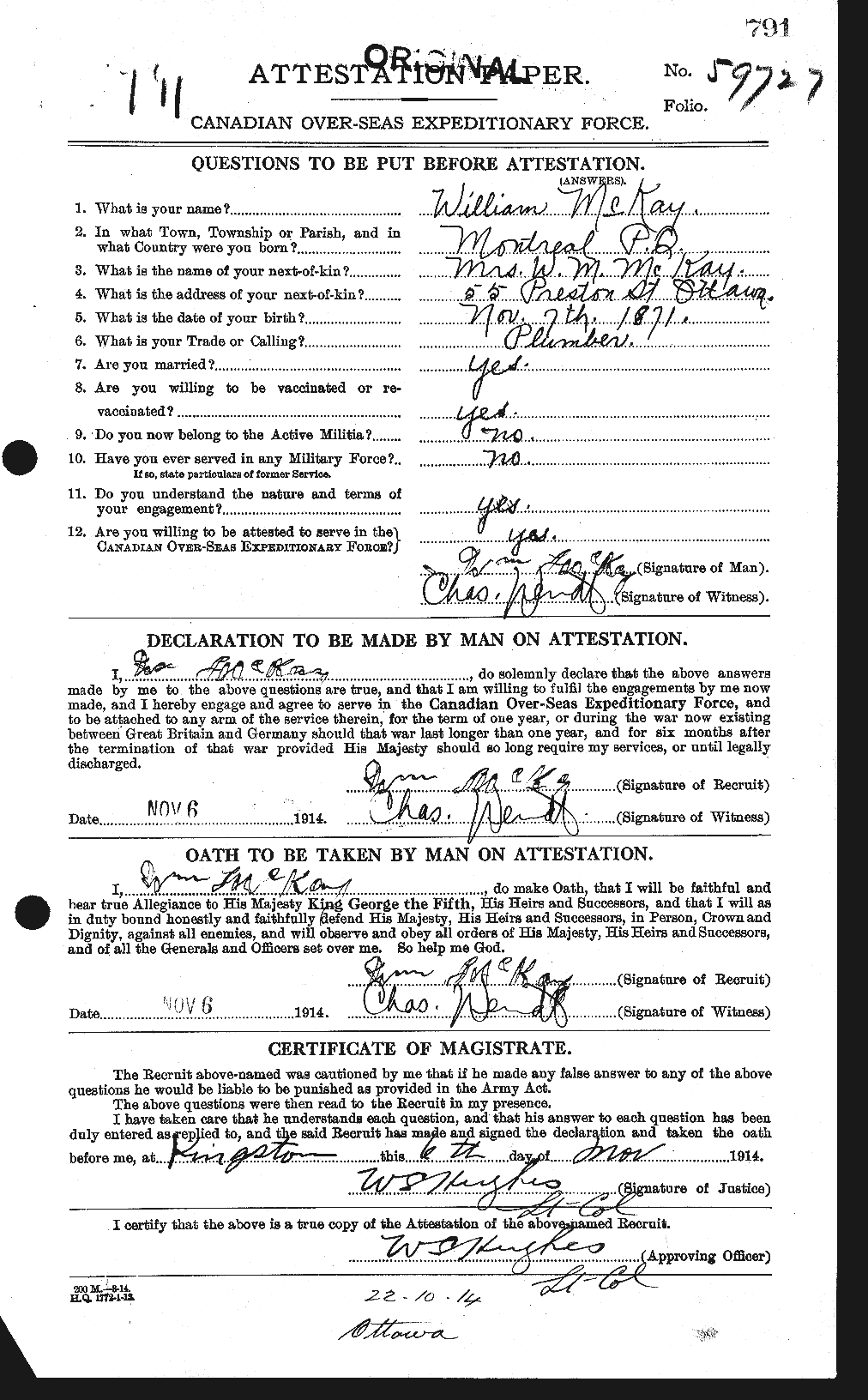 Personnel Records of the First World War - CEF 530213a