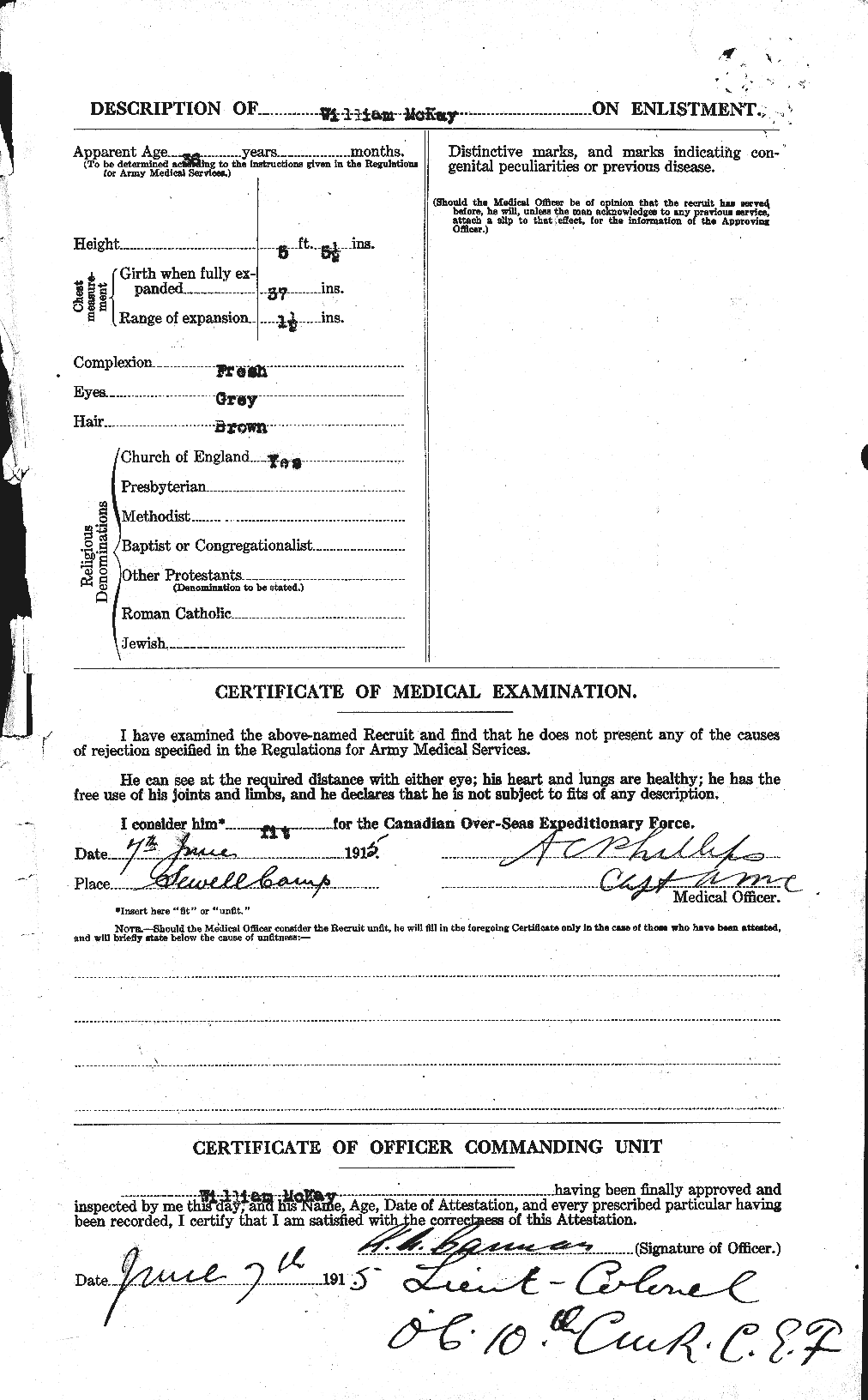 Personnel Records of the First World War - CEF 530218b